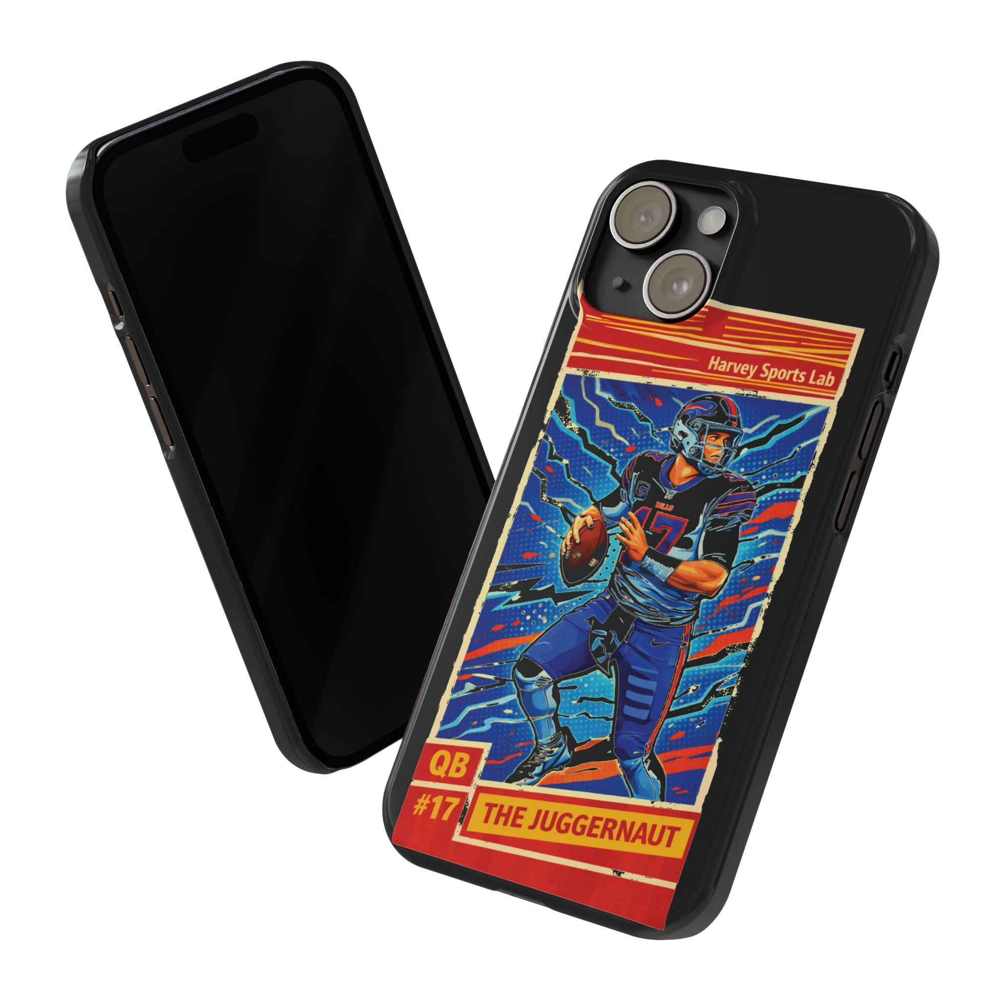 Football QB #17 ‘The Juggernaut’ Slim Phone Case — Retro Trading Card Design