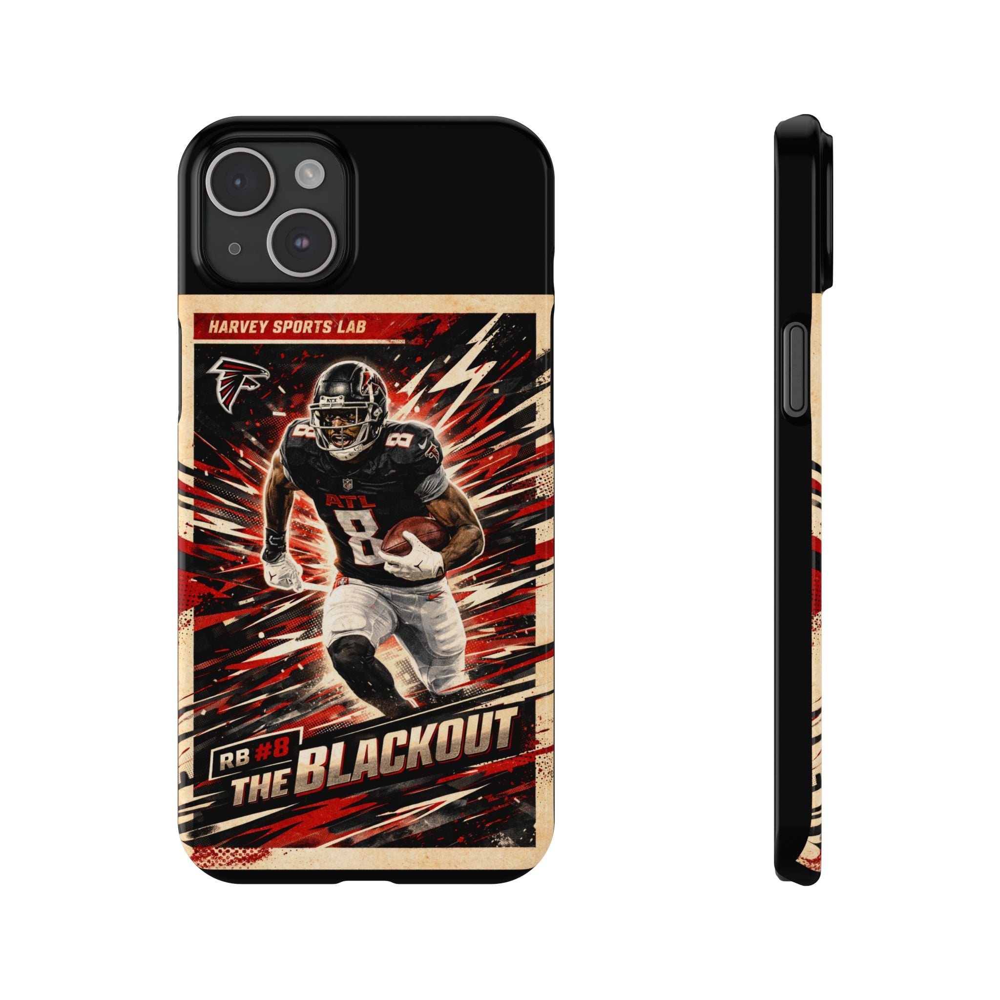 Football Player 'The Blackout' Slim Phone Case — Retro Sports Design