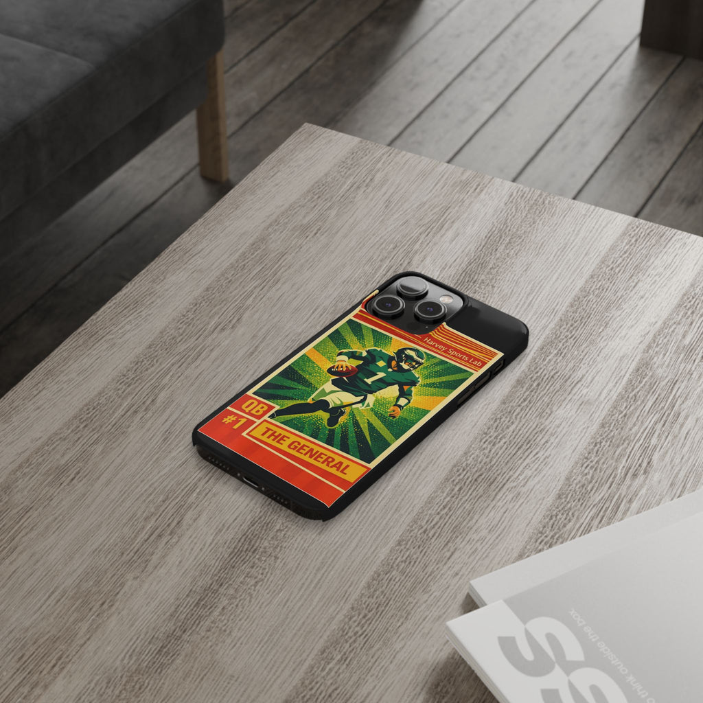 Slim Phone Case — Vintage Football QB "The General" Design