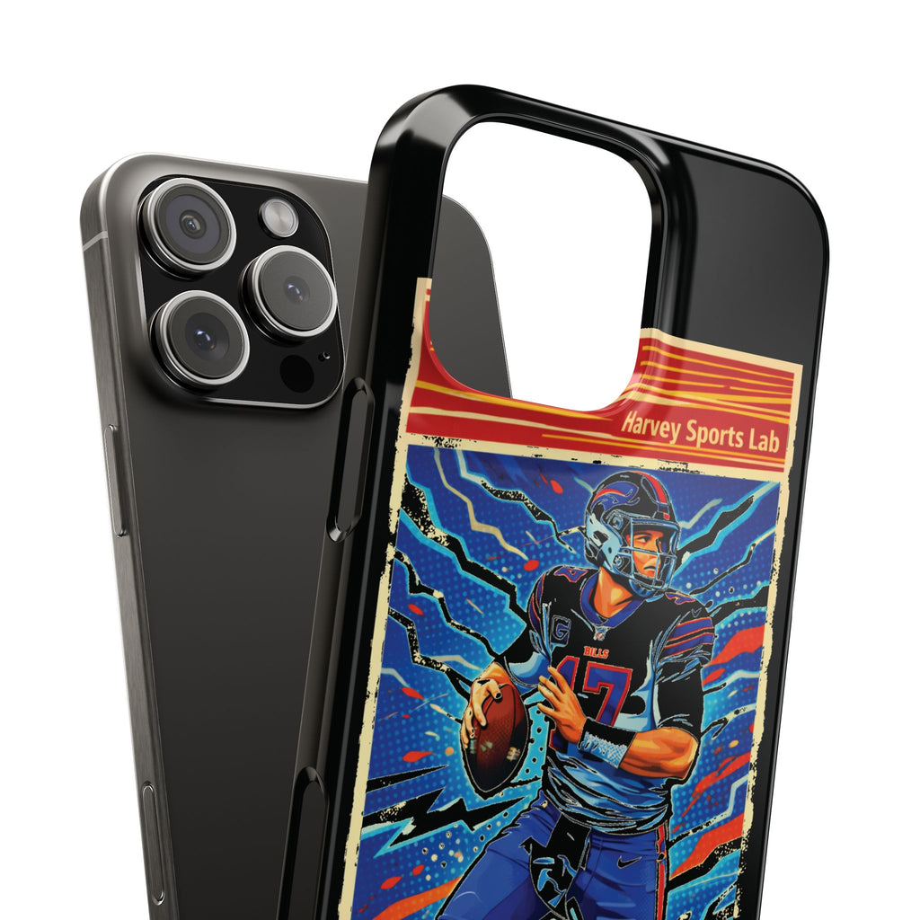 Football QB #17 ‘The Juggernaut’ Slim Phone Case — Retro Trading Card Design