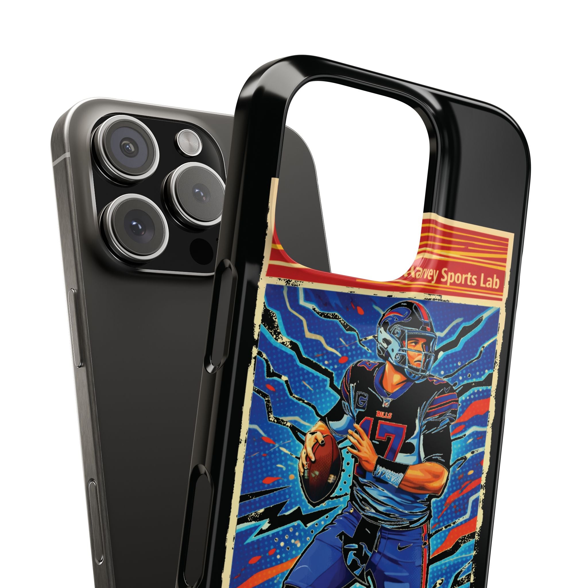 Football QB #17 ‘The Juggernaut’ Slim Phone Case — Retro Trading Card Design