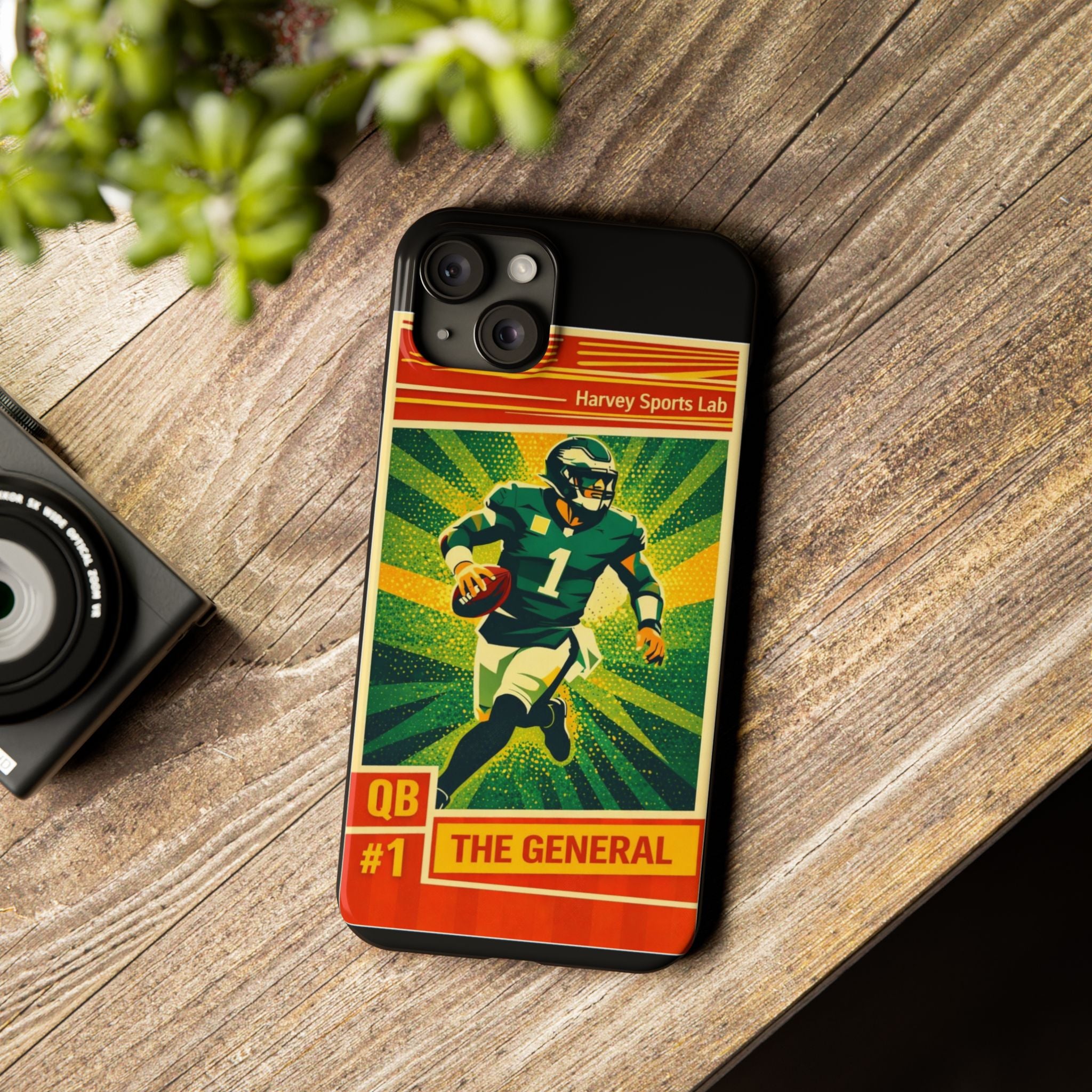 Slim Phone Case — Vintage Football QB "The General" Design