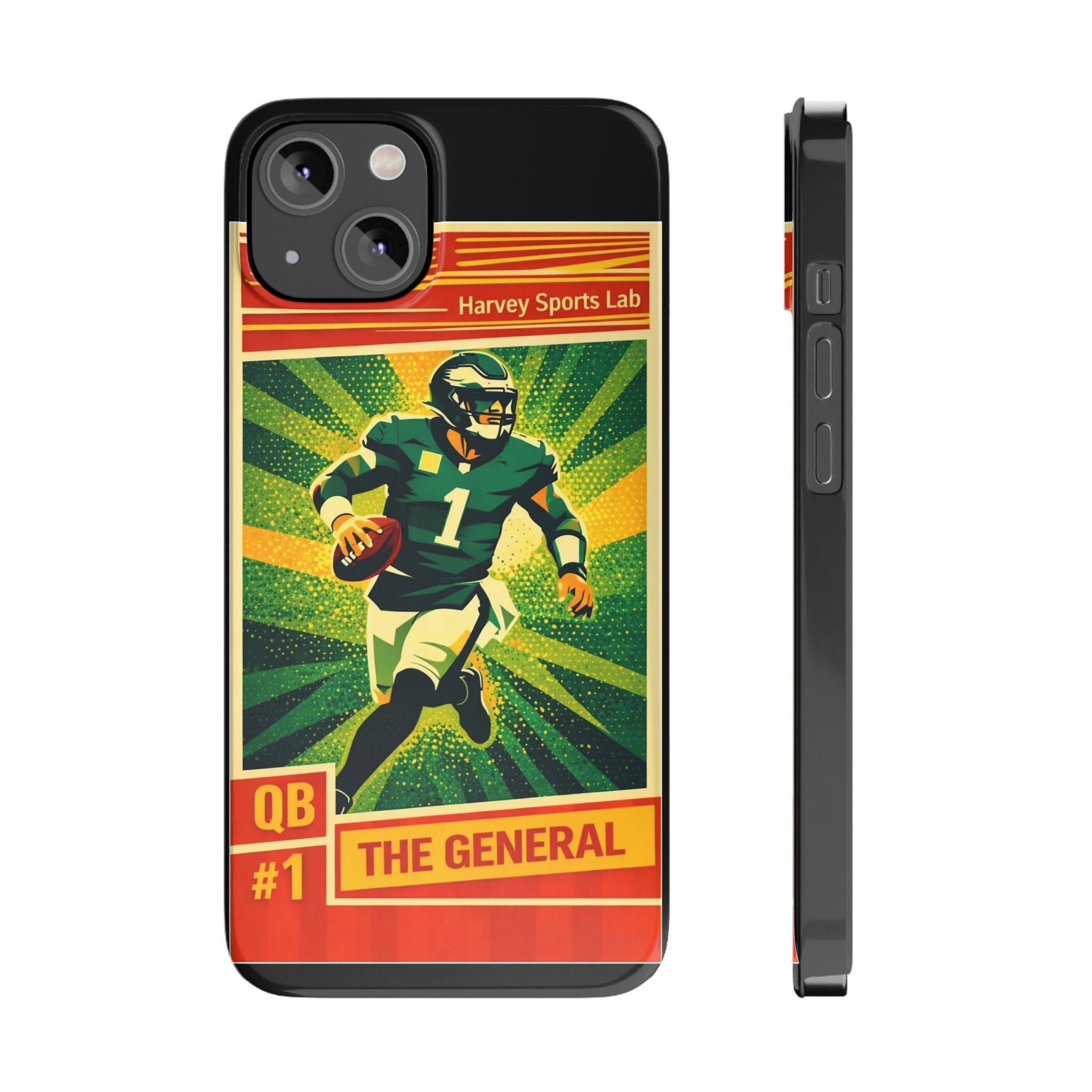 Slim Phone Case — Vintage Football QB "The General" Design