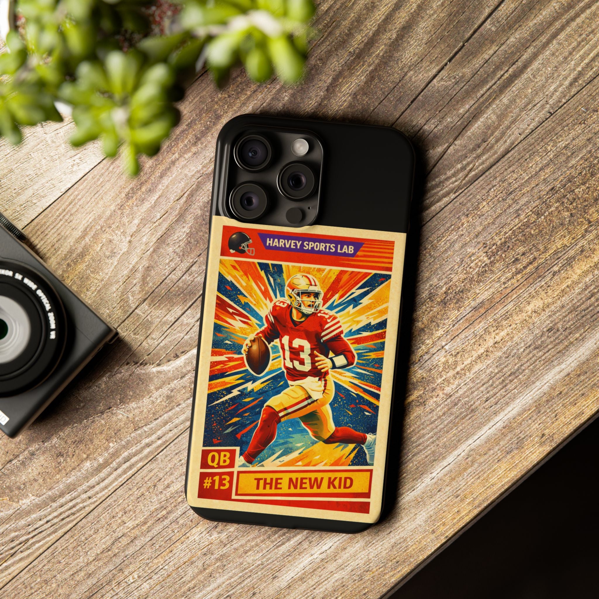 Retro Football QB Phone Case — "The New Kid" Slim Protective Case