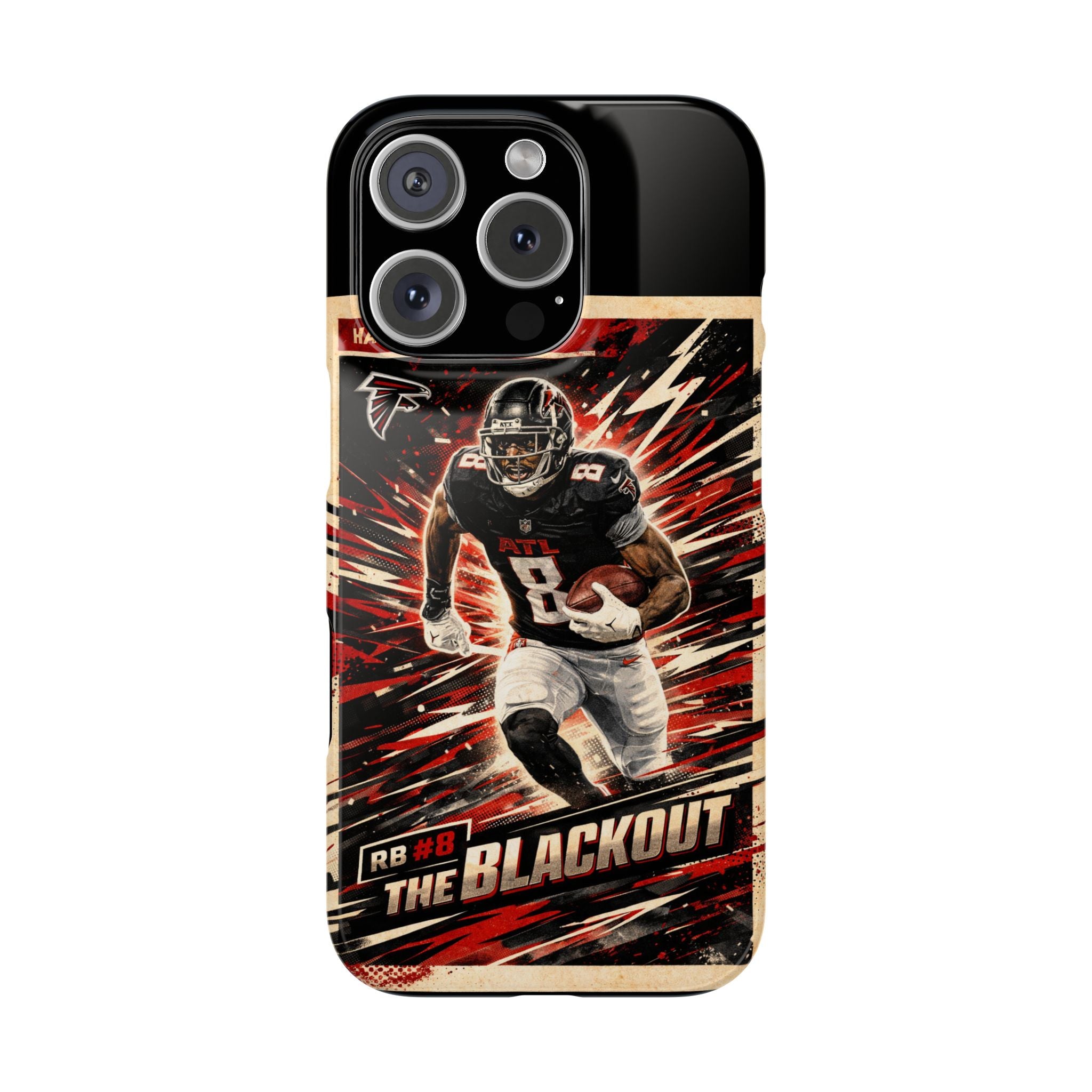 Football Player 'The Blackout' Slim Phone Case — Retro Sports Design
