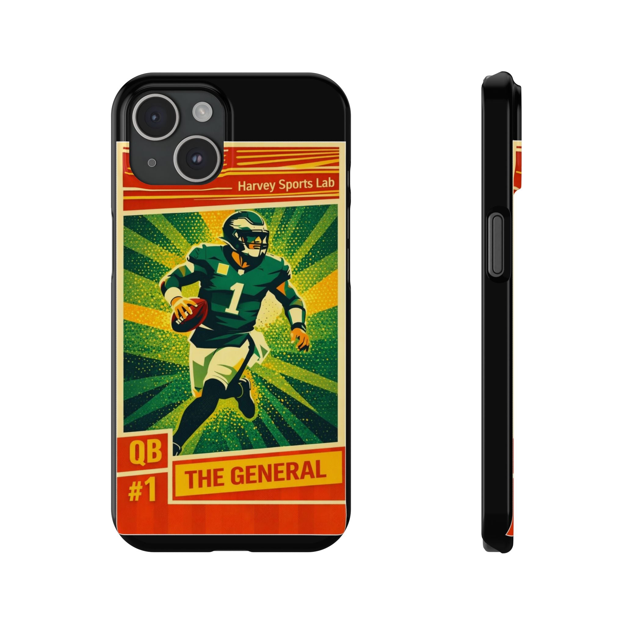 Slim Phone Case — Vintage Football QB "The General" Design