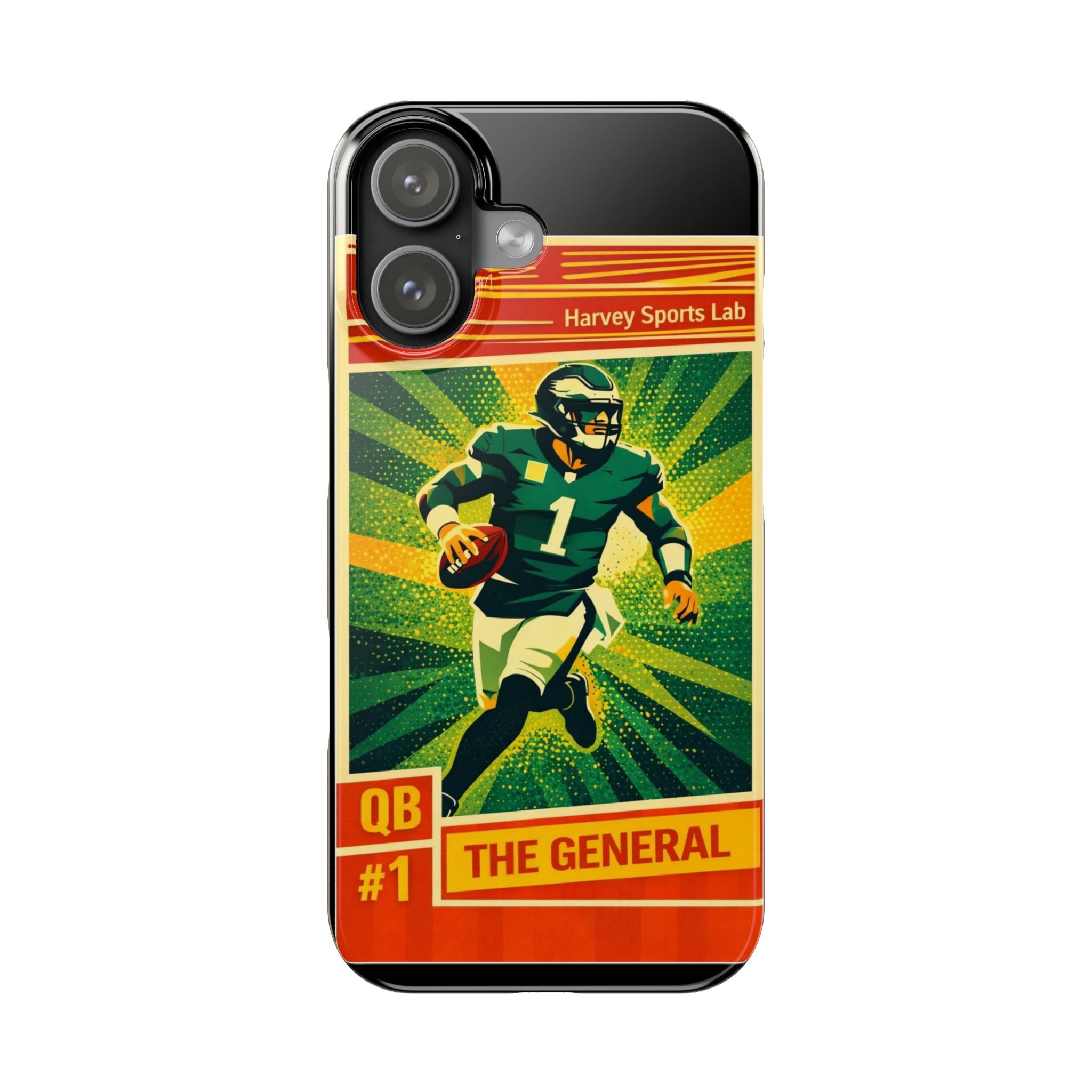 Slim Phone Case — Vintage Football QB "The General" Design