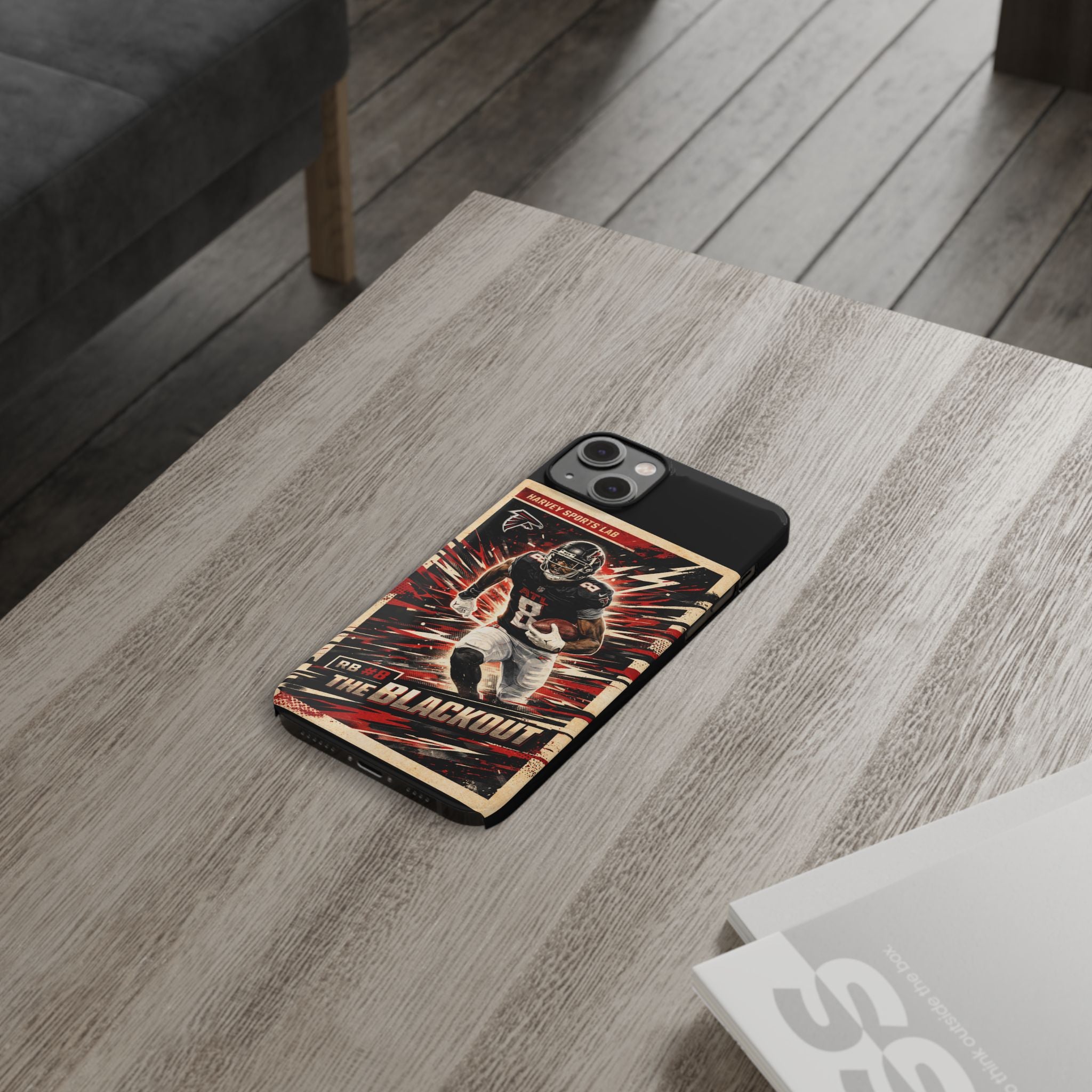 Football Player 'The Blackout' Slim Phone Case — Retro Sports Design