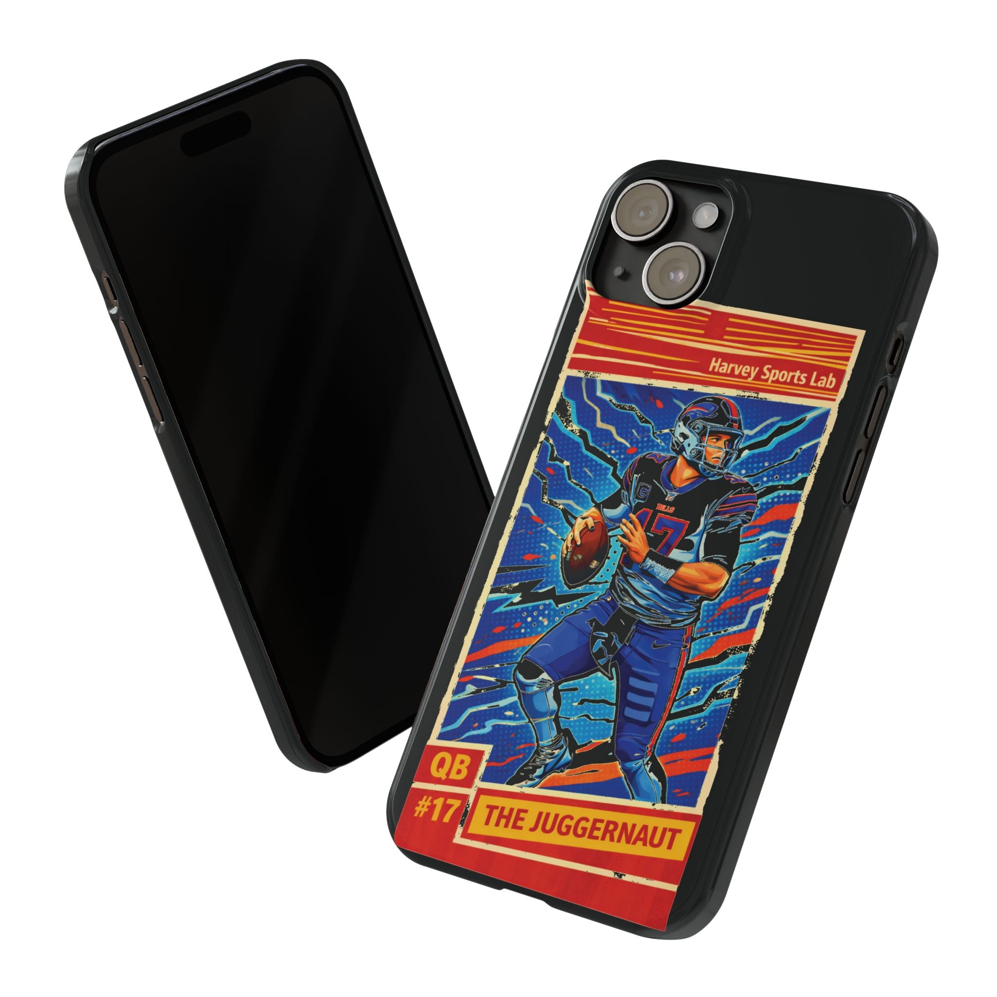 Football QB #17 ‘The Juggernaut’ Slim Phone Case — Retro Trading Card Design