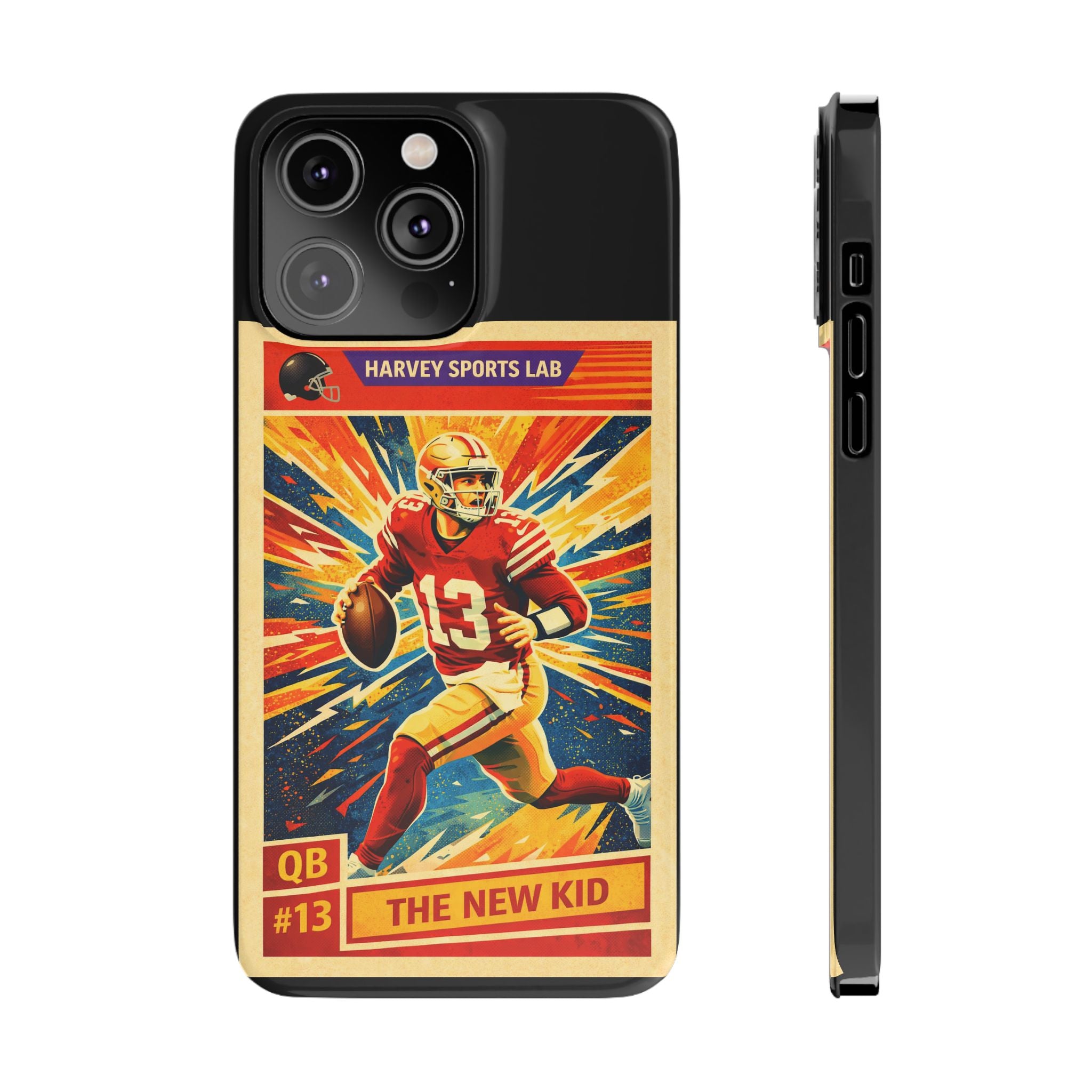 Retro Football QB Phone Case — "The New Kid" Slim Protective Case