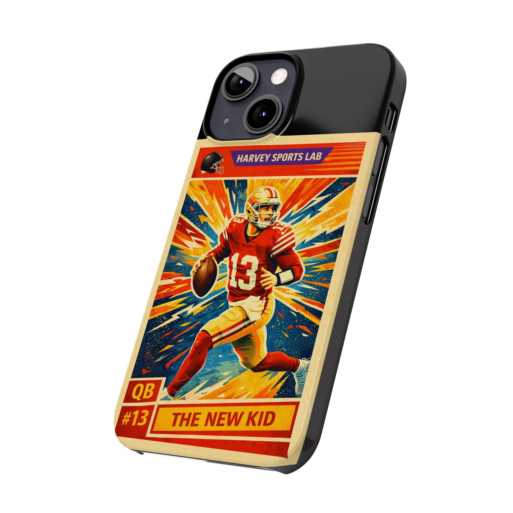 Retro Football QB Phone Case — "The New Kid" Slim Protective Case