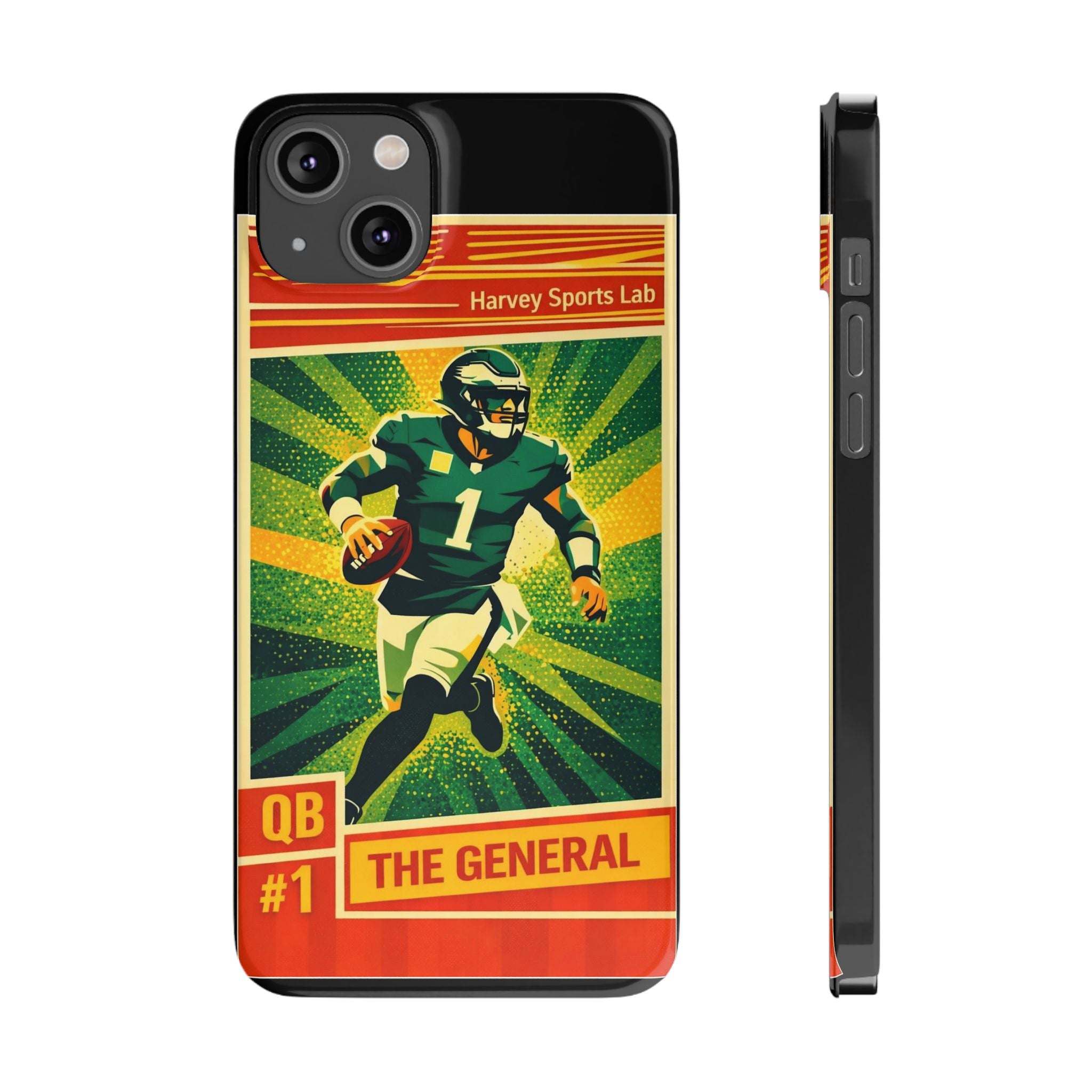 Slim Phone Case — Vintage Football QB "The General" Design