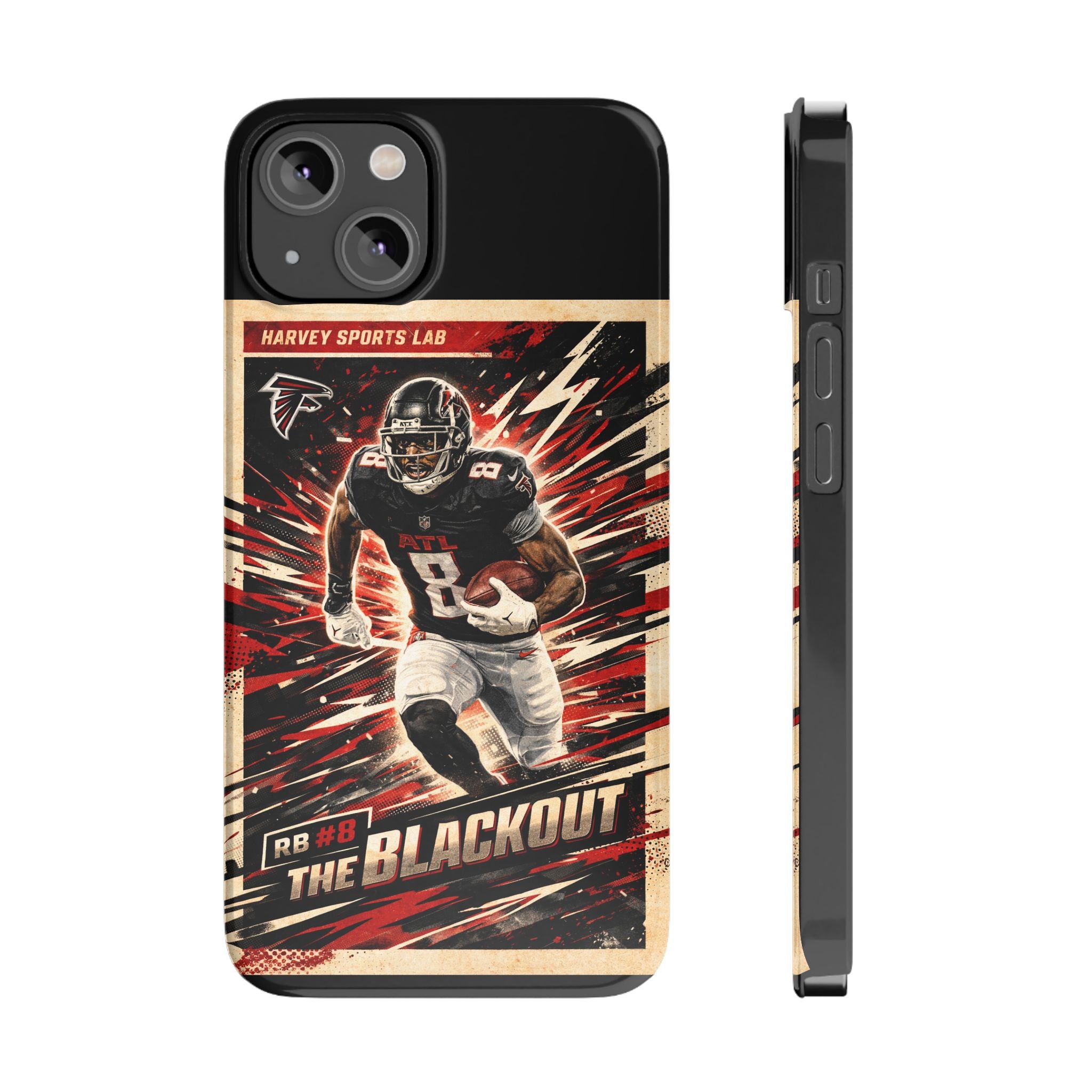 Football Player 'The Blackout' Slim Phone Case — Retro Sports Design
