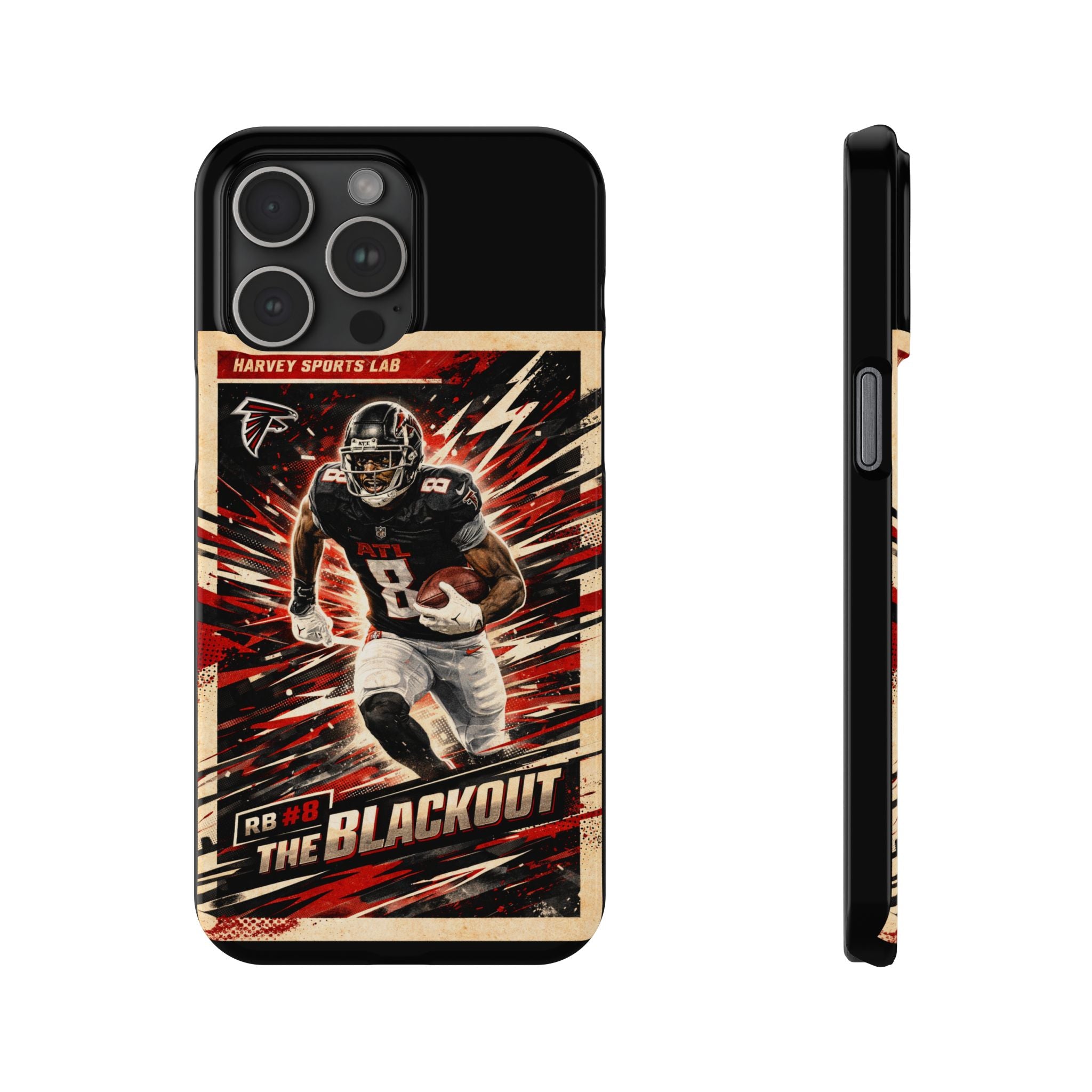 Football Player 'The Blackout' Slim Phone Case — Retro Sports Design