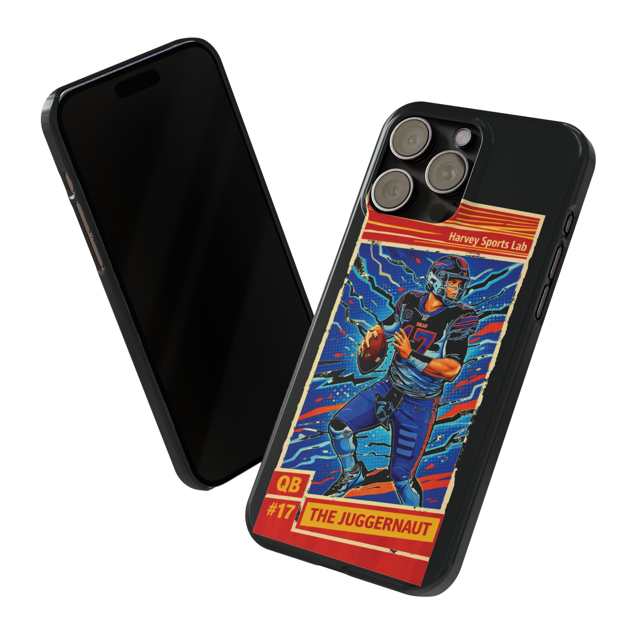 Football QB #17 ‘The Juggernaut’ Slim Phone Case — Retro Trading Card Design