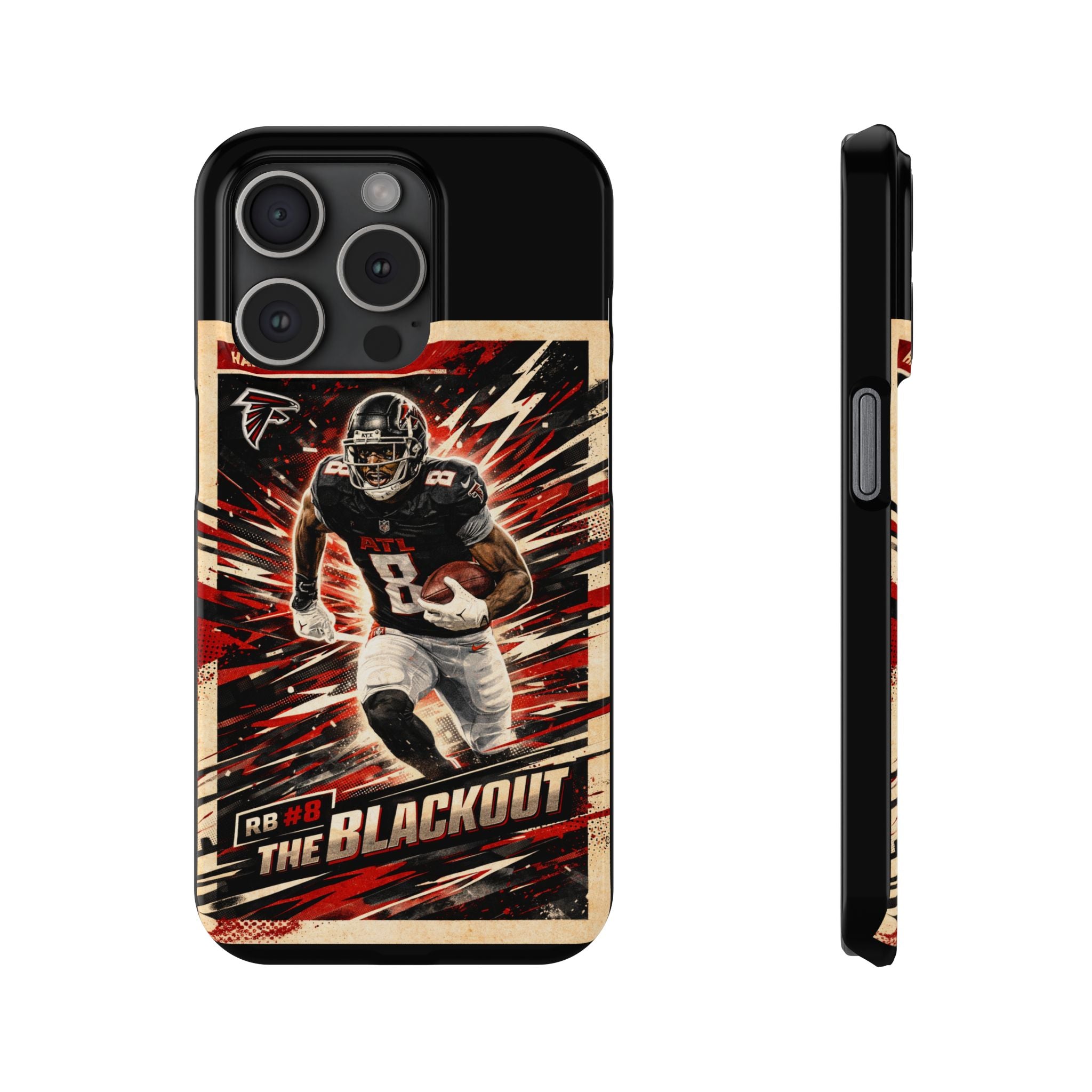 Football Player 'The Blackout' Slim Phone Case — Retro Sports Design