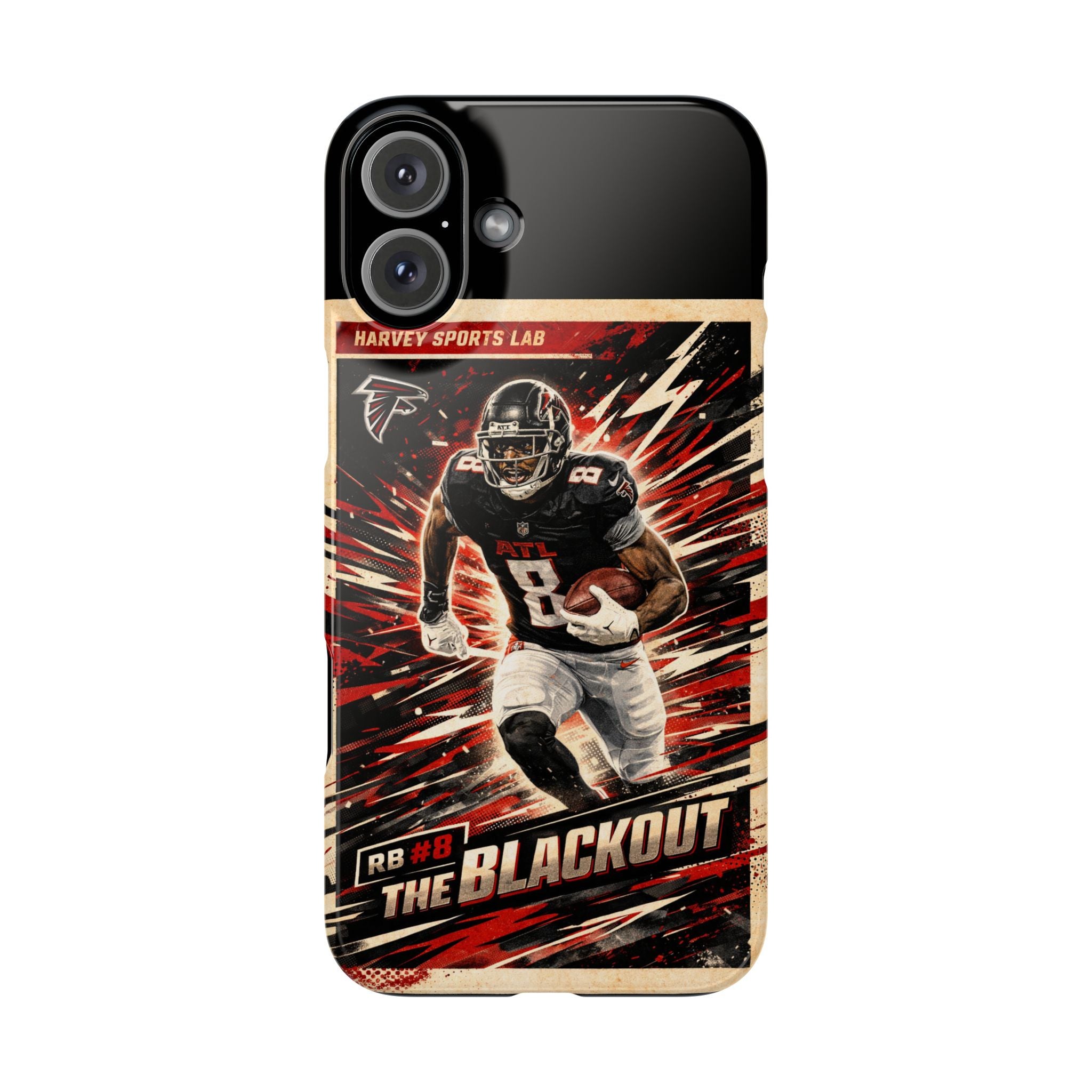 Football Player 'The Blackout' Slim Phone Case — Retro Sports Design