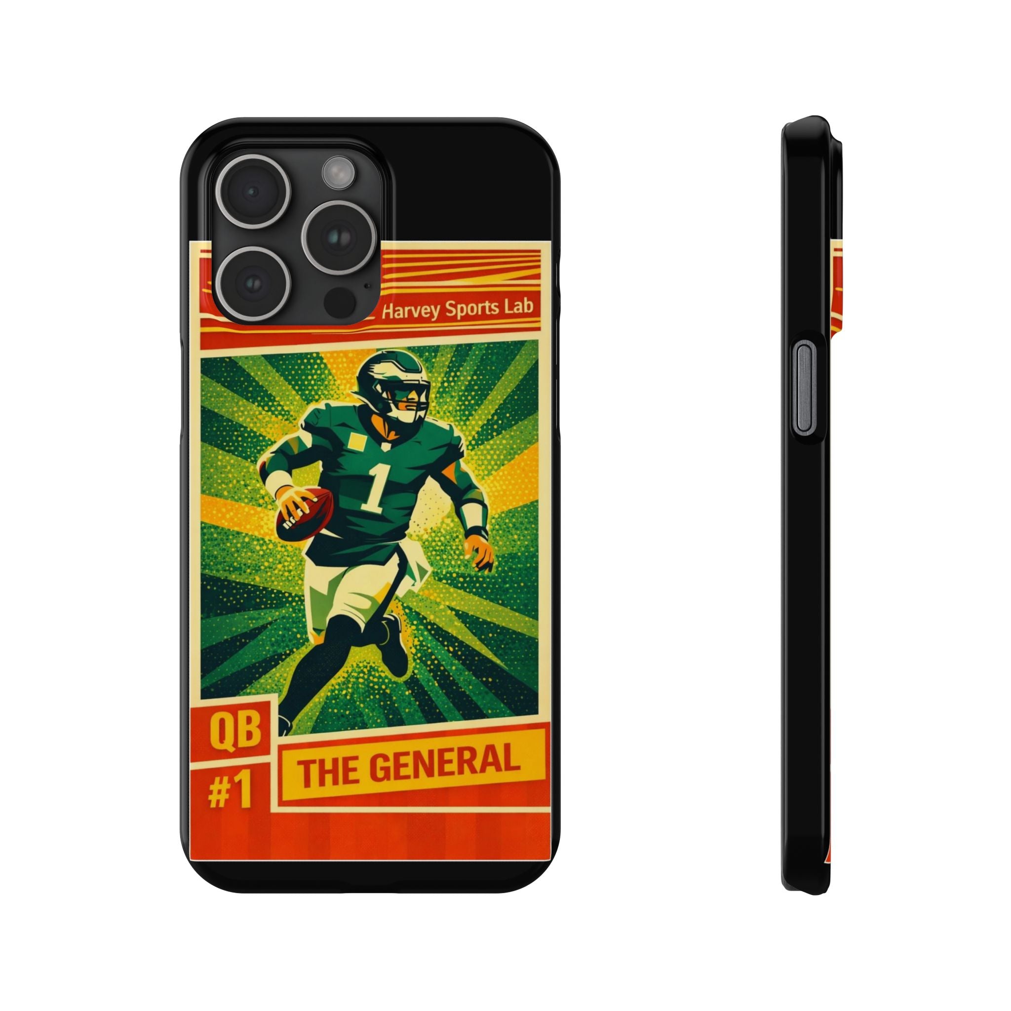 Slim Phone Case — Vintage Football QB "The General" Design