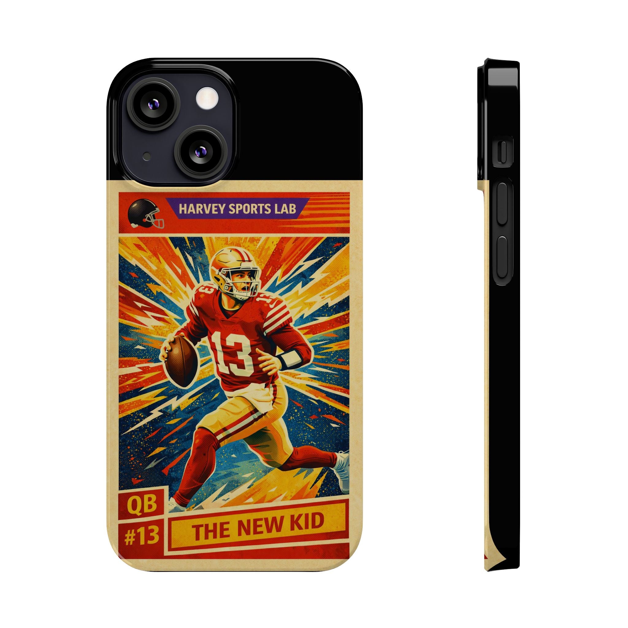 Retro Football QB Phone Case — "The New Kid" Slim Protective Case