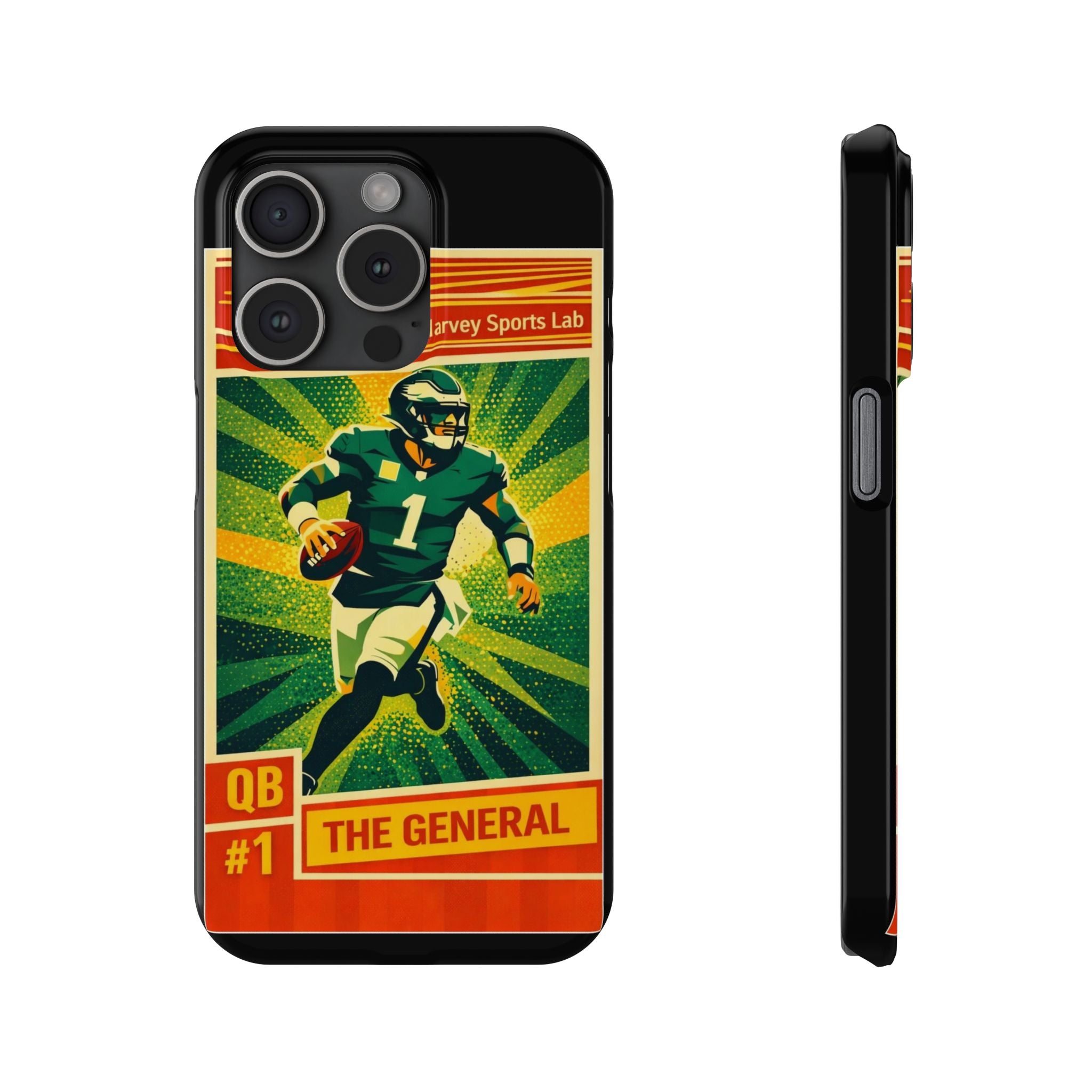 Slim Phone Case — Vintage Football QB "The General" Design