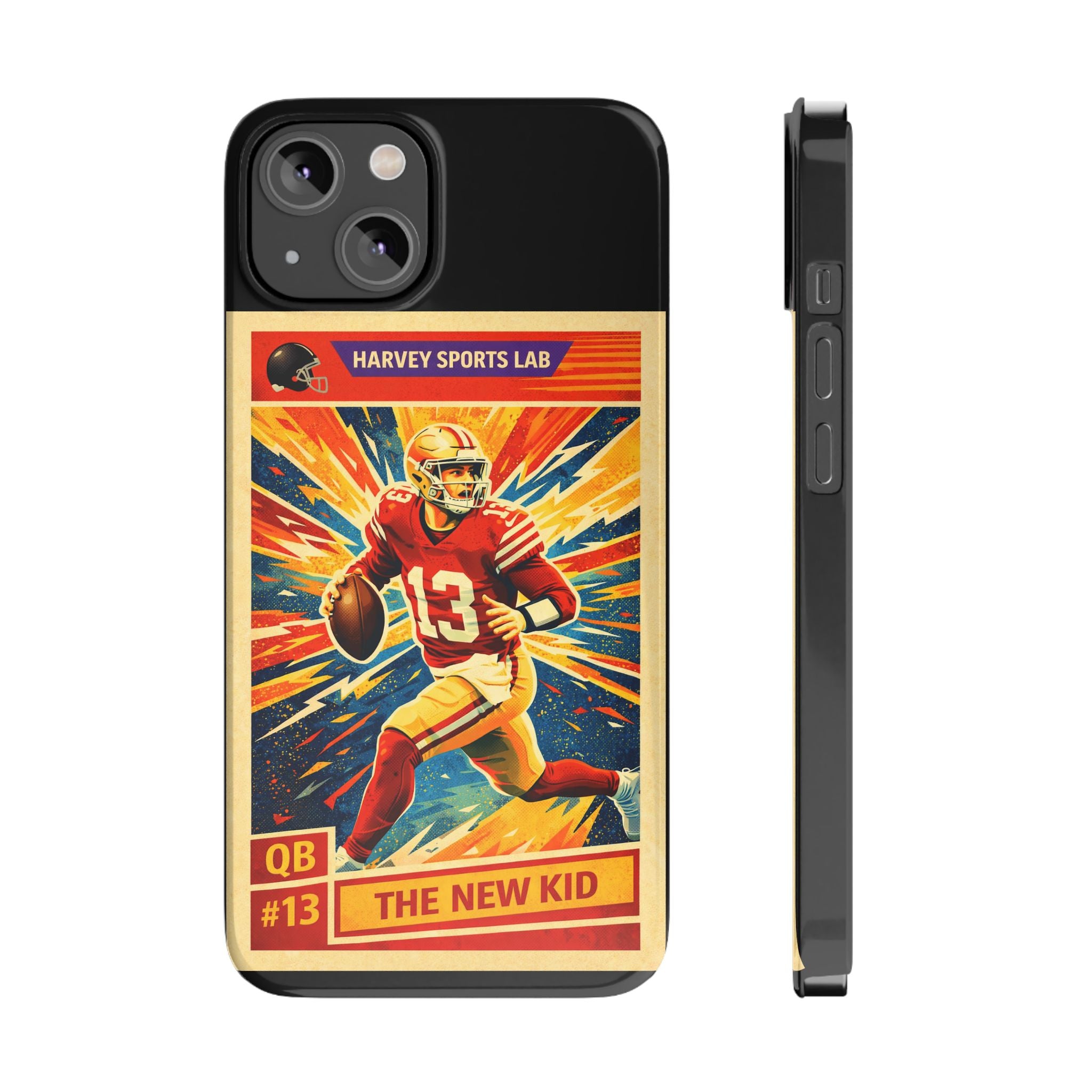 Retro Football QB Phone Case — "The New Kid" Slim Protective Case