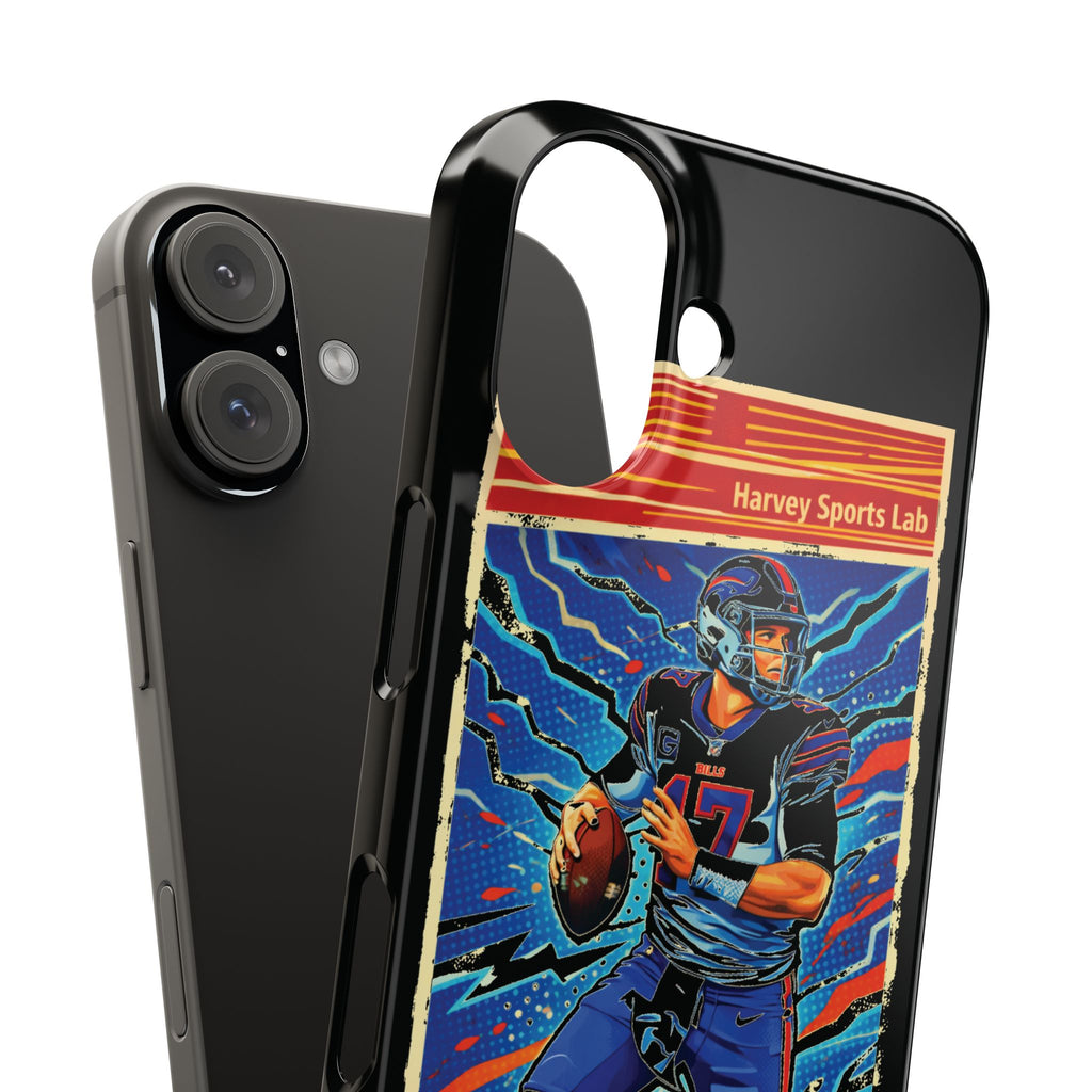 Football QB #17 ‘The Juggernaut’ Slim Phone Case — Retro Trading Card Design