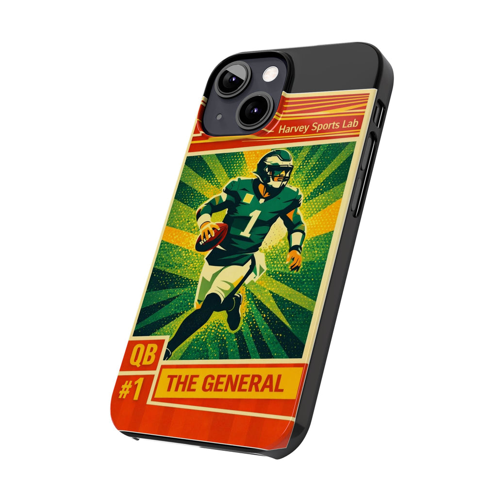 Slim Phone Case — Vintage Football QB "The General" Design