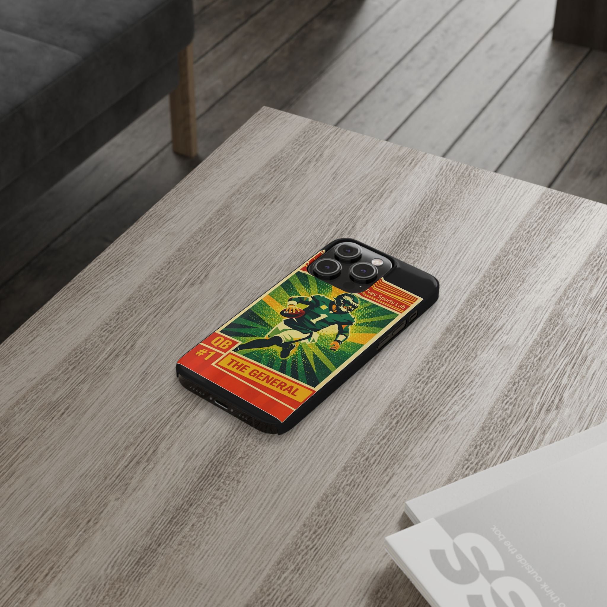 Slim Phone Case — Vintage Football QB "The General" Design