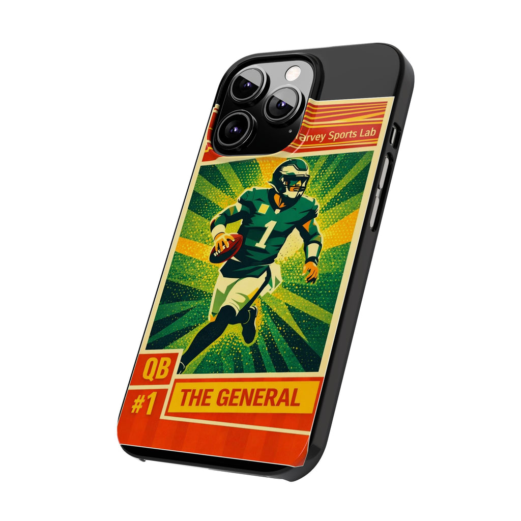 Slim Phone Case — Vintage Football QB "The General" Design