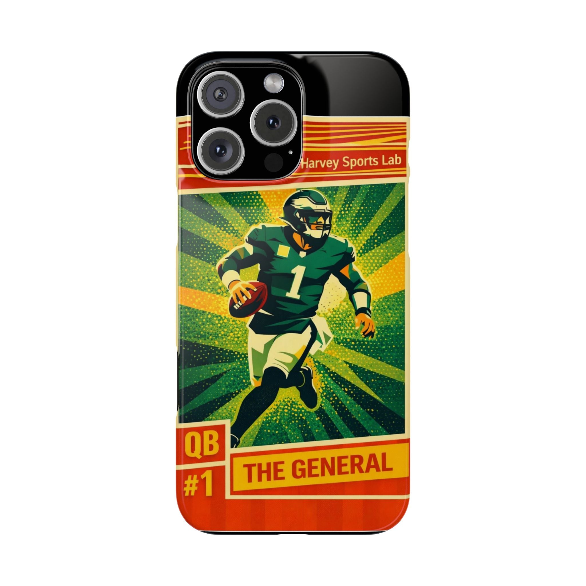 Slim Phone Case — Vintage Football QB "The General" Design