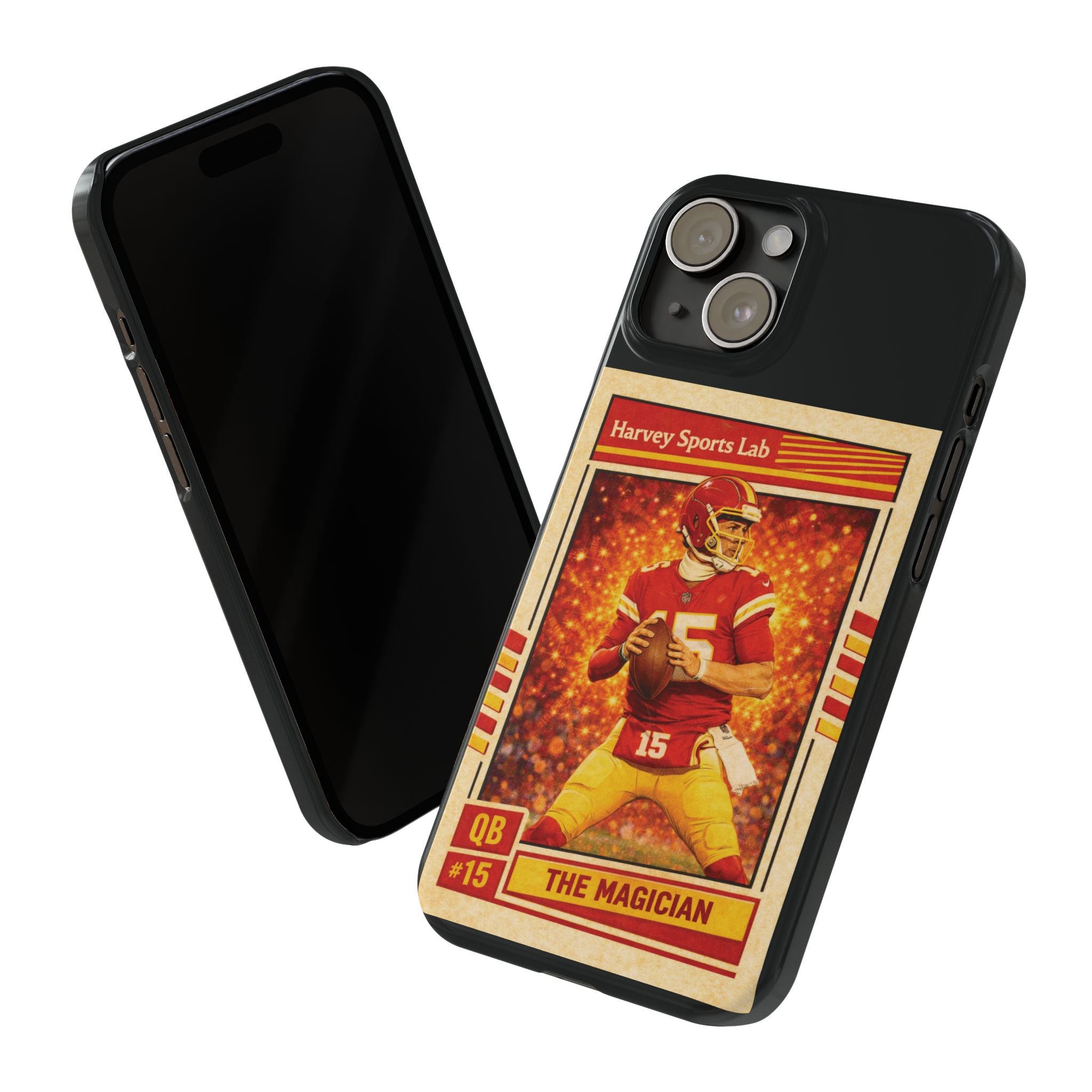 Football Trading Card Slim Phone Case – "The Magician" QB #15 Retro Design