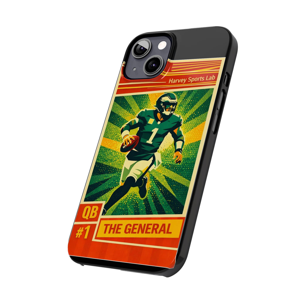 Slim Phone Case — Vintage Football QB "The General" Design