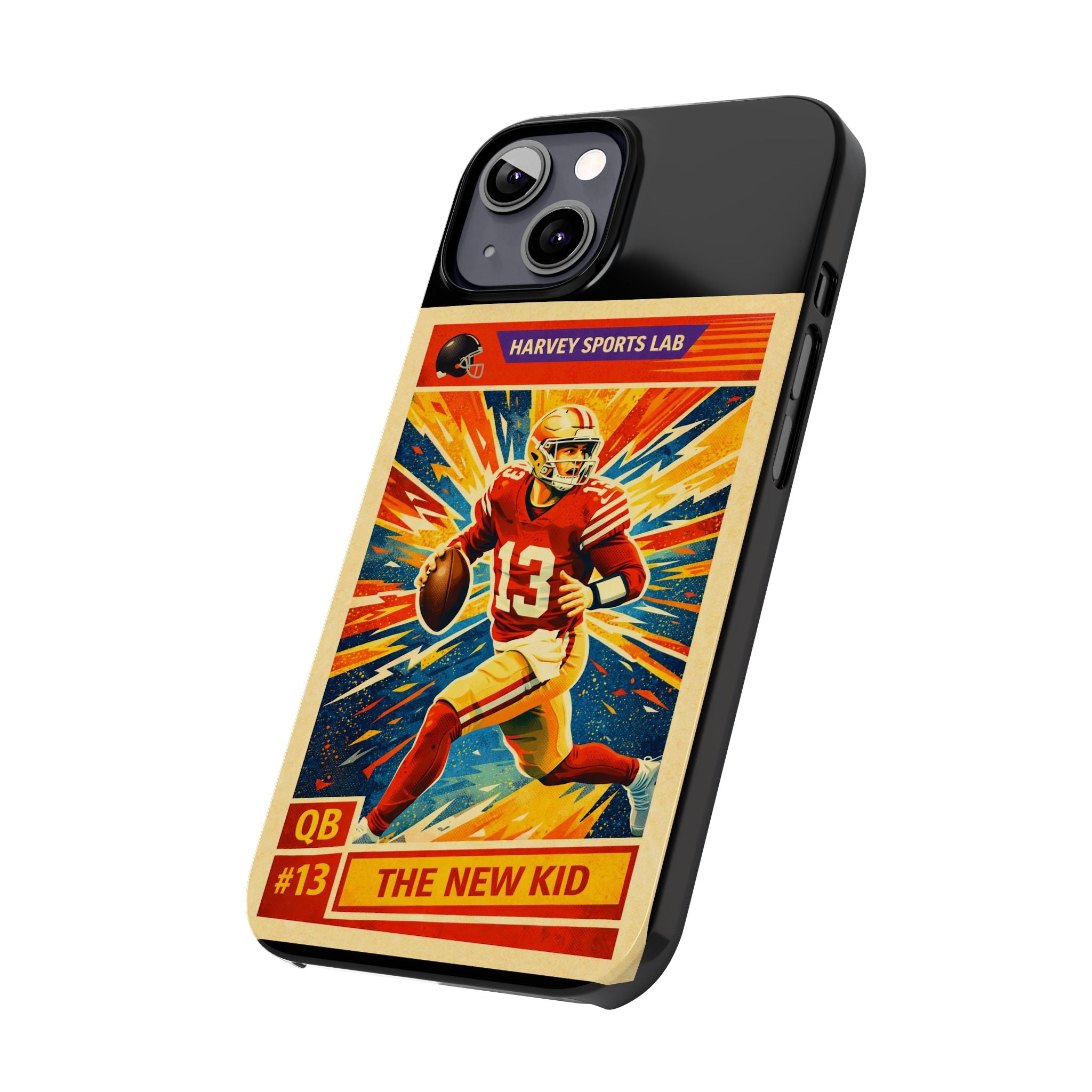 Retro Football QB Phone Case — "The New Kid" Slim Protective Case