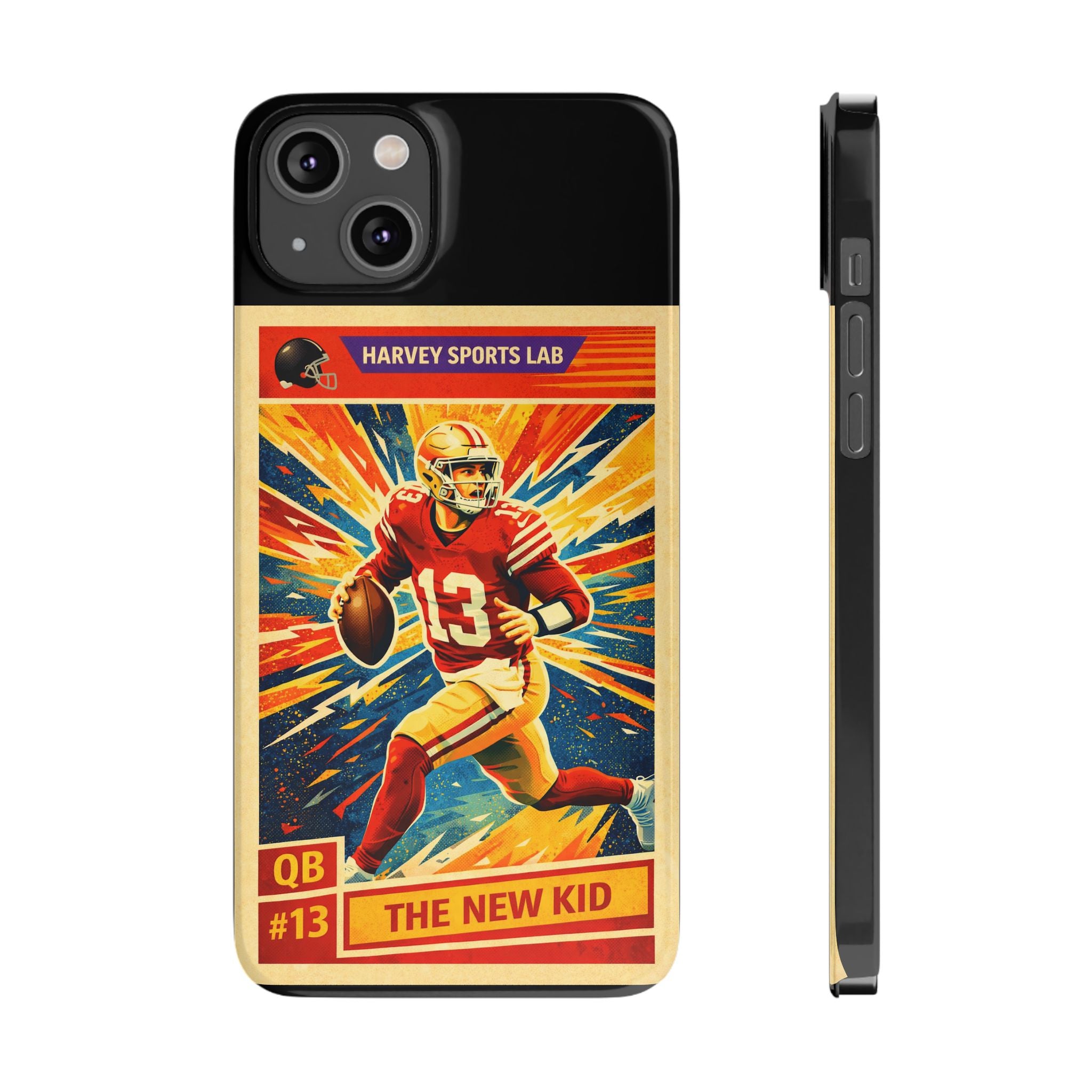 Retro Football QB Phone Case — "The New Kid" Slim Protective Case