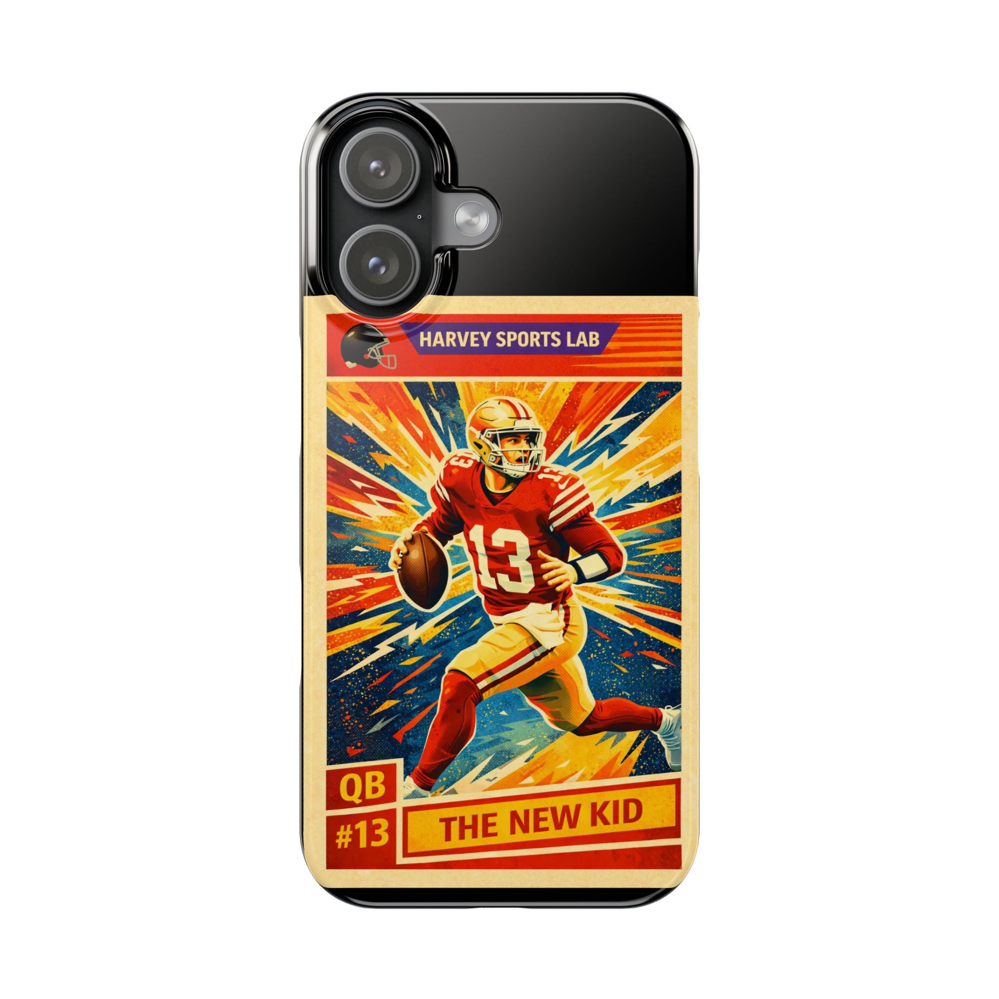 Retro Football QB Phone Case — "The New Kid" Slim Protective Case