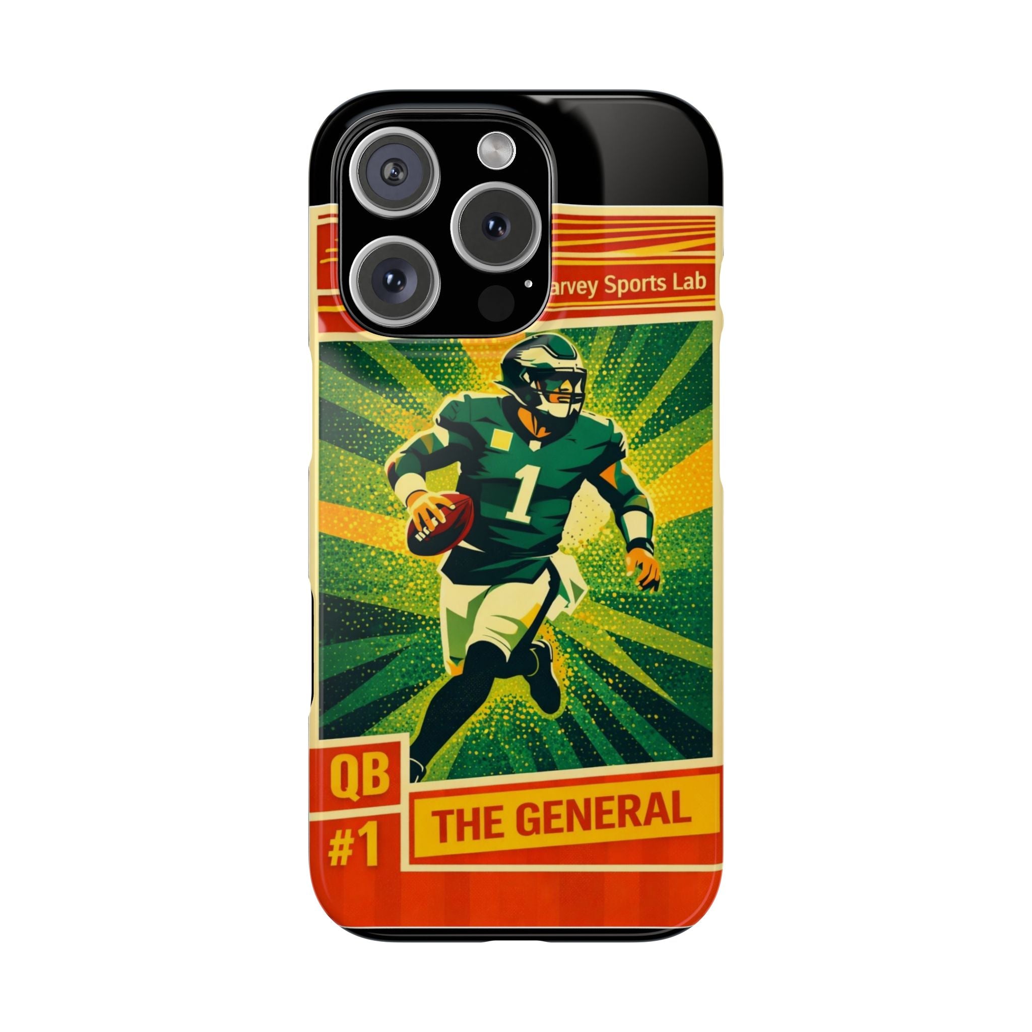Slim Phone Case — Vintage Football QB "The General" Design