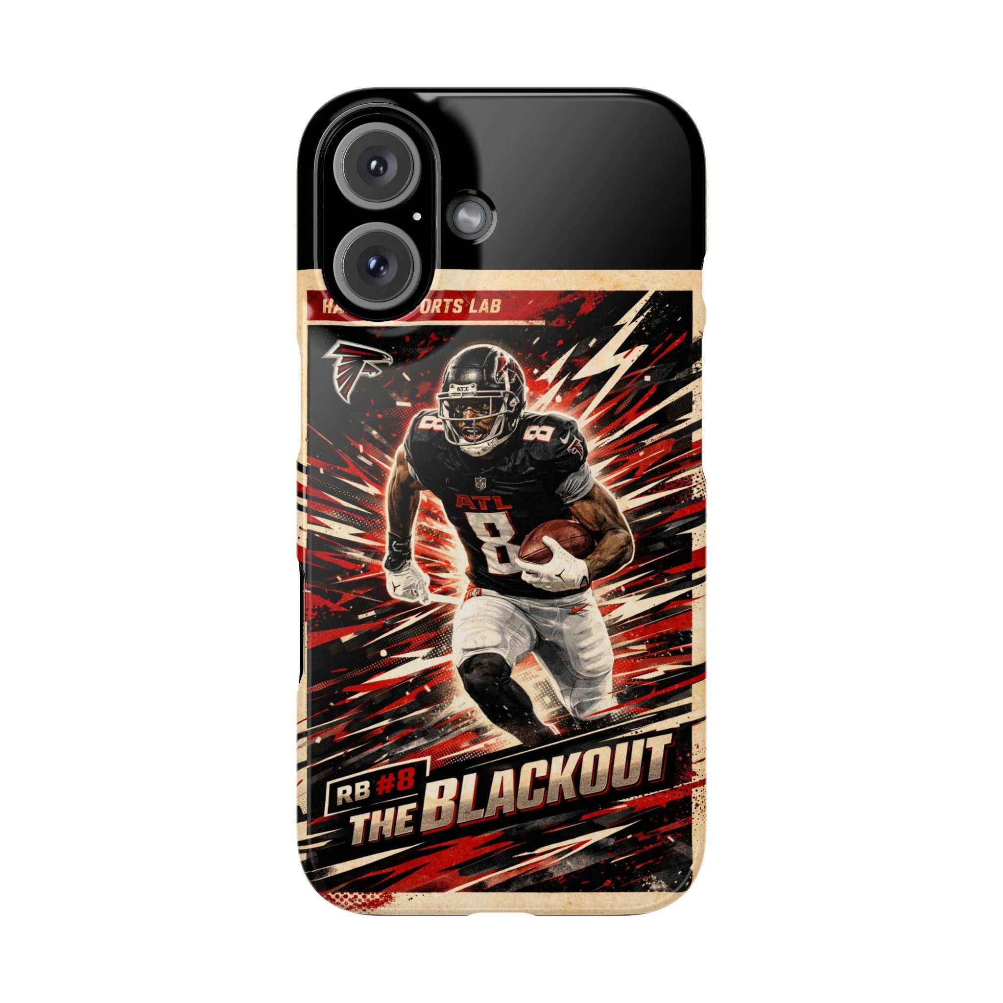 Football Player 'The Blackout' Slim Phone Case — Retro Sports Design