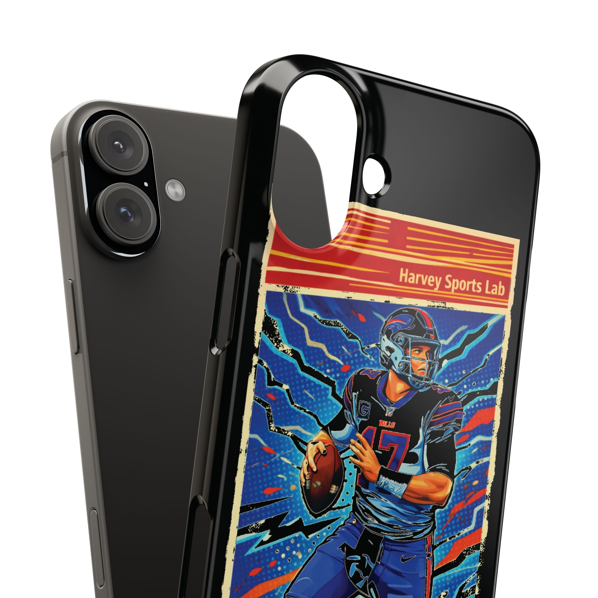 Football QB #17 ‘The Juggernaut’ Slim Phone Case — Retro Trading Card Design