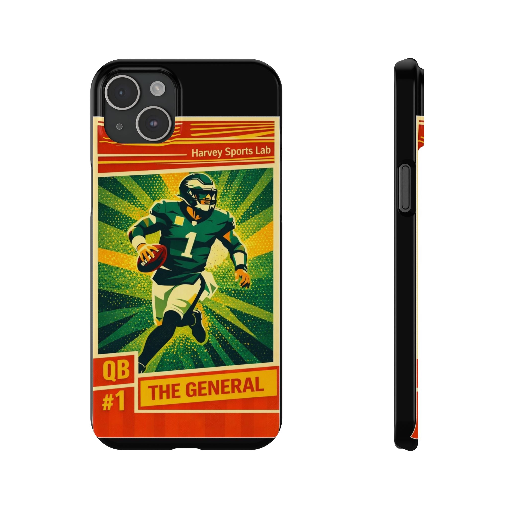 Slim Phone Case — Vintage Football QB "The General" Design