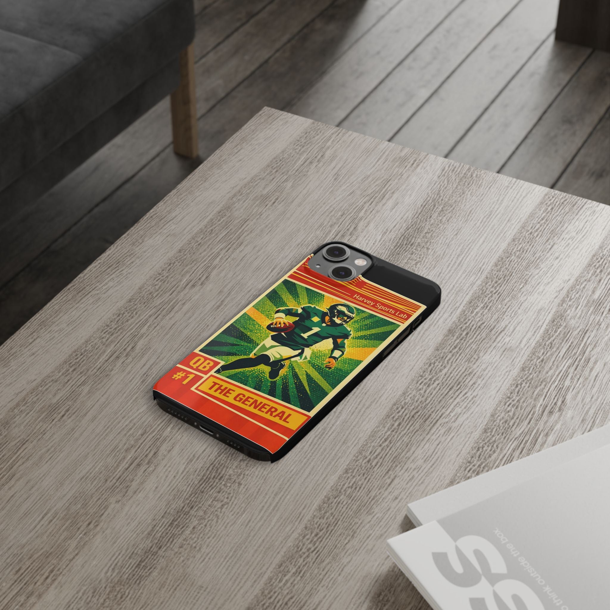Slim Phone Case — Vintage Football QB "The General" Design