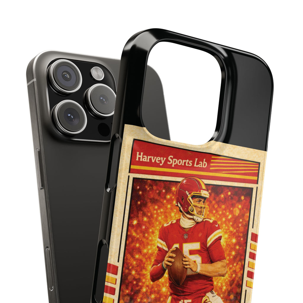 Football Trading Card Slim Phone Case – "The Magician" QB #15 Retro Design