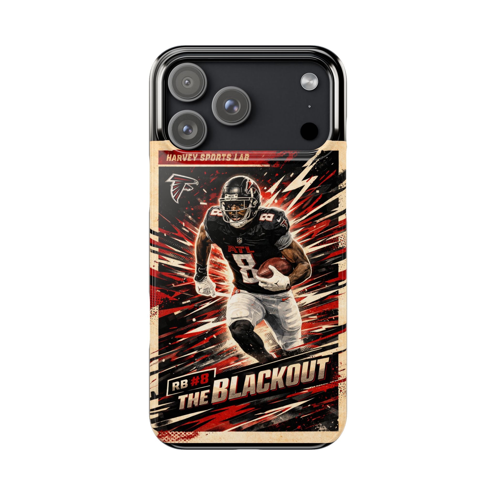 Football Player 'The Blackout' Slim Phone Case — Retro Sports Design
