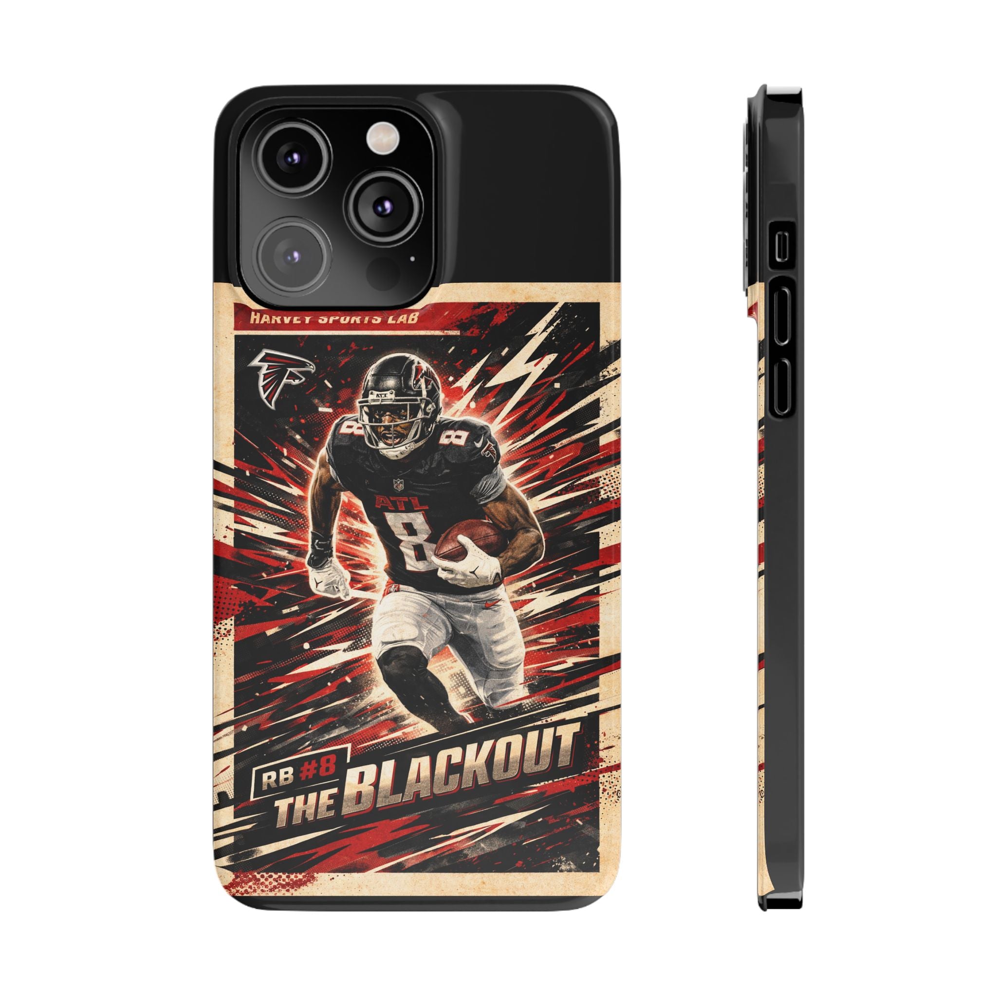 Football Player 'The Blackout' Slim Phone Case — Retro Sports Design