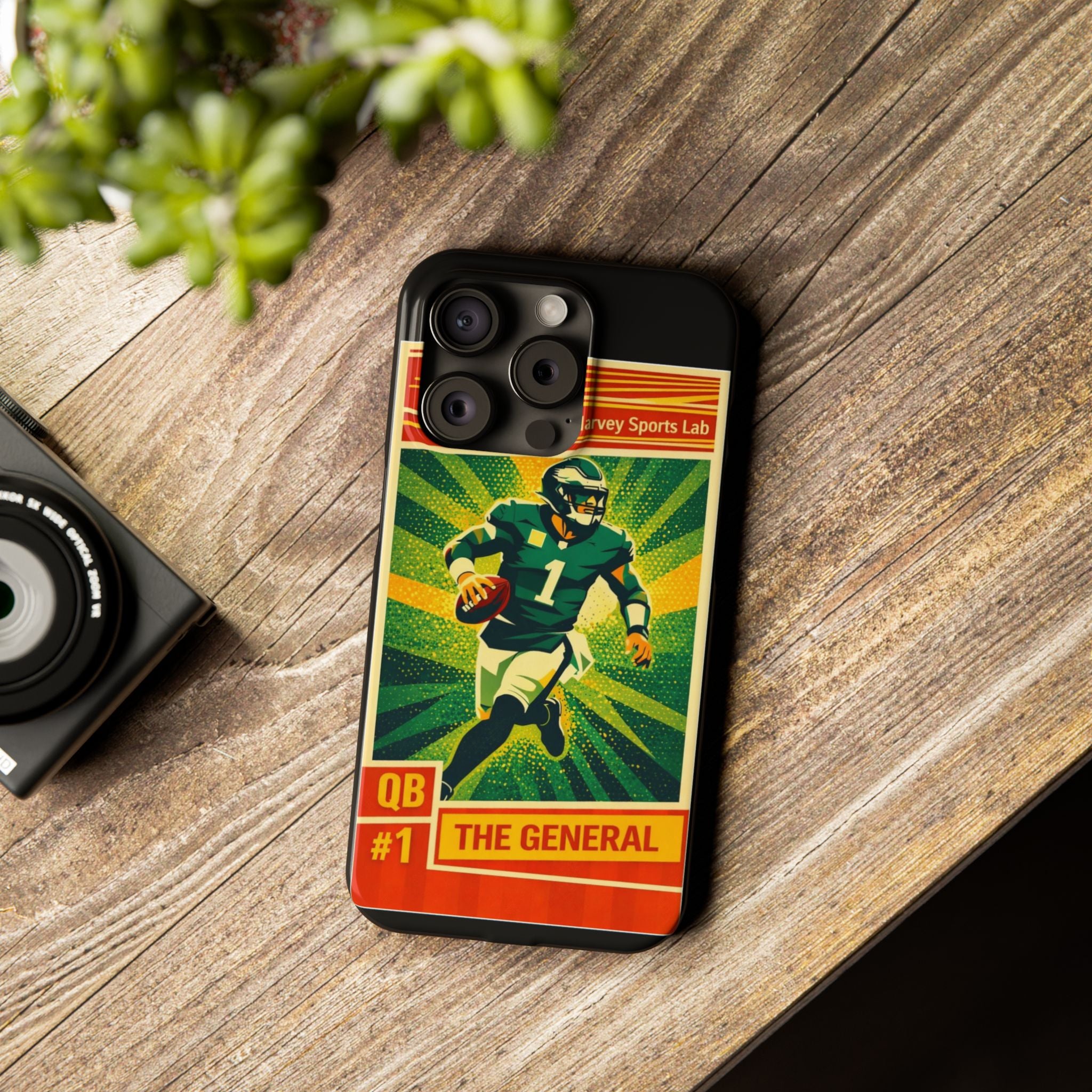 Slim Phone Case — Vintage Football QB "The General" Design