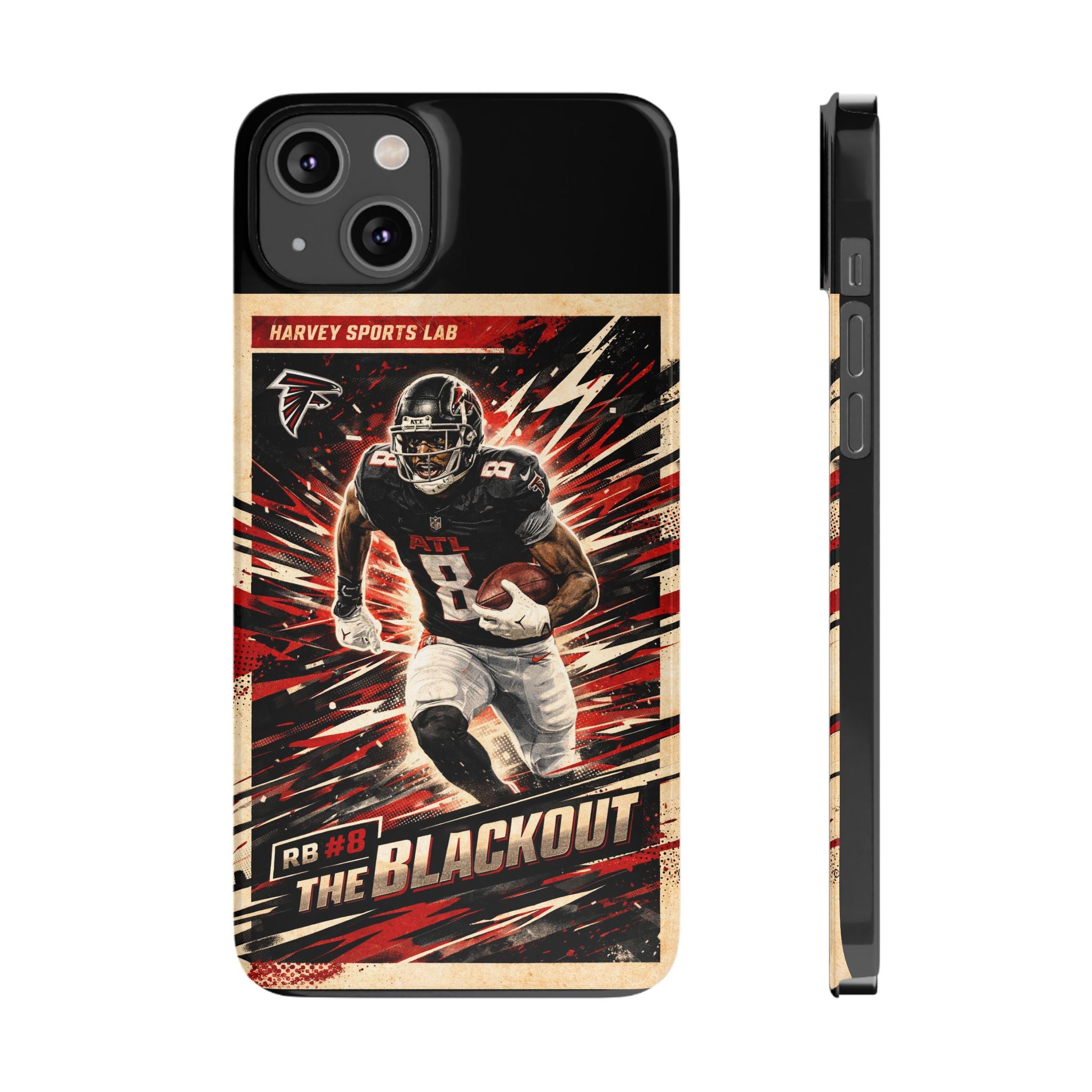 Football Player 'The Blackout' Slim Phone Case — Retro Sports Design
